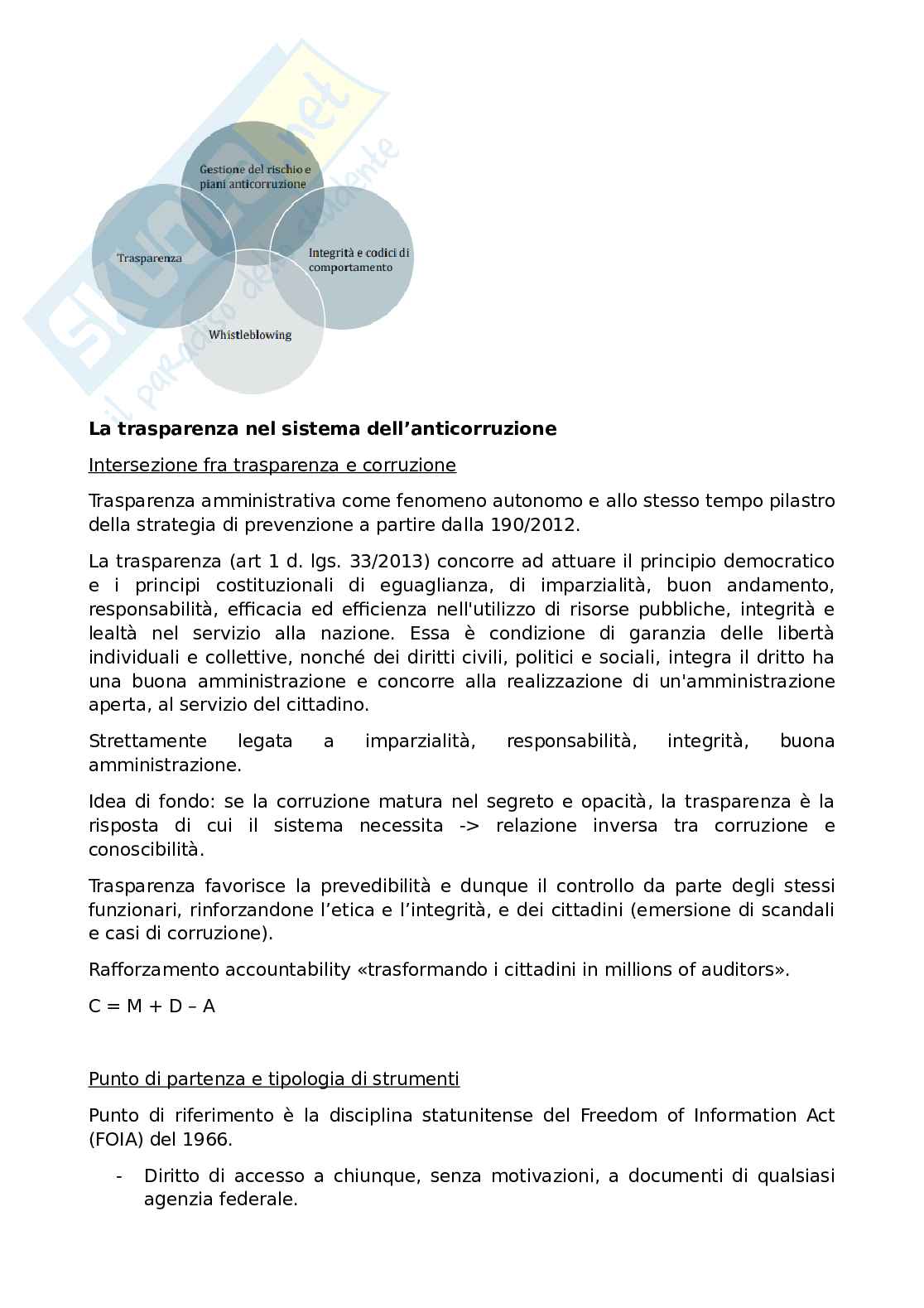 Appunti Corruzione, gestione della compliance e controllo dei rischi Pag. 91