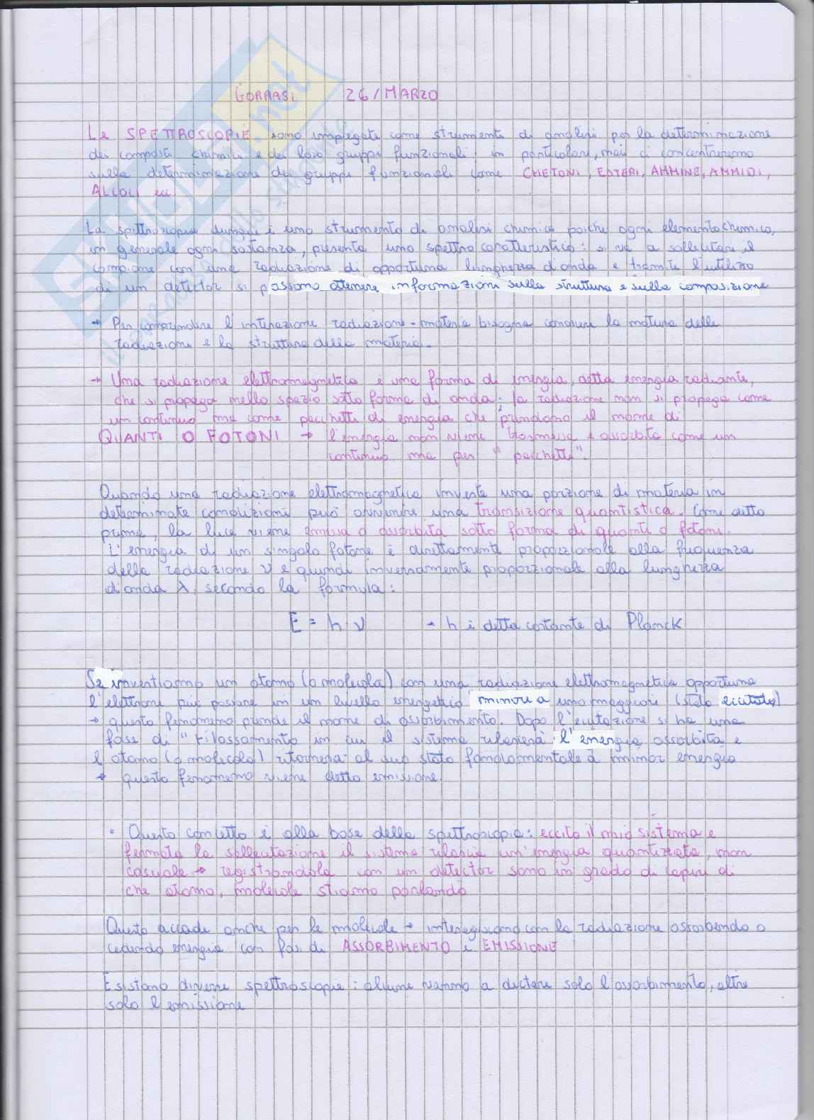 Appunti Spettrometria Pag. 1