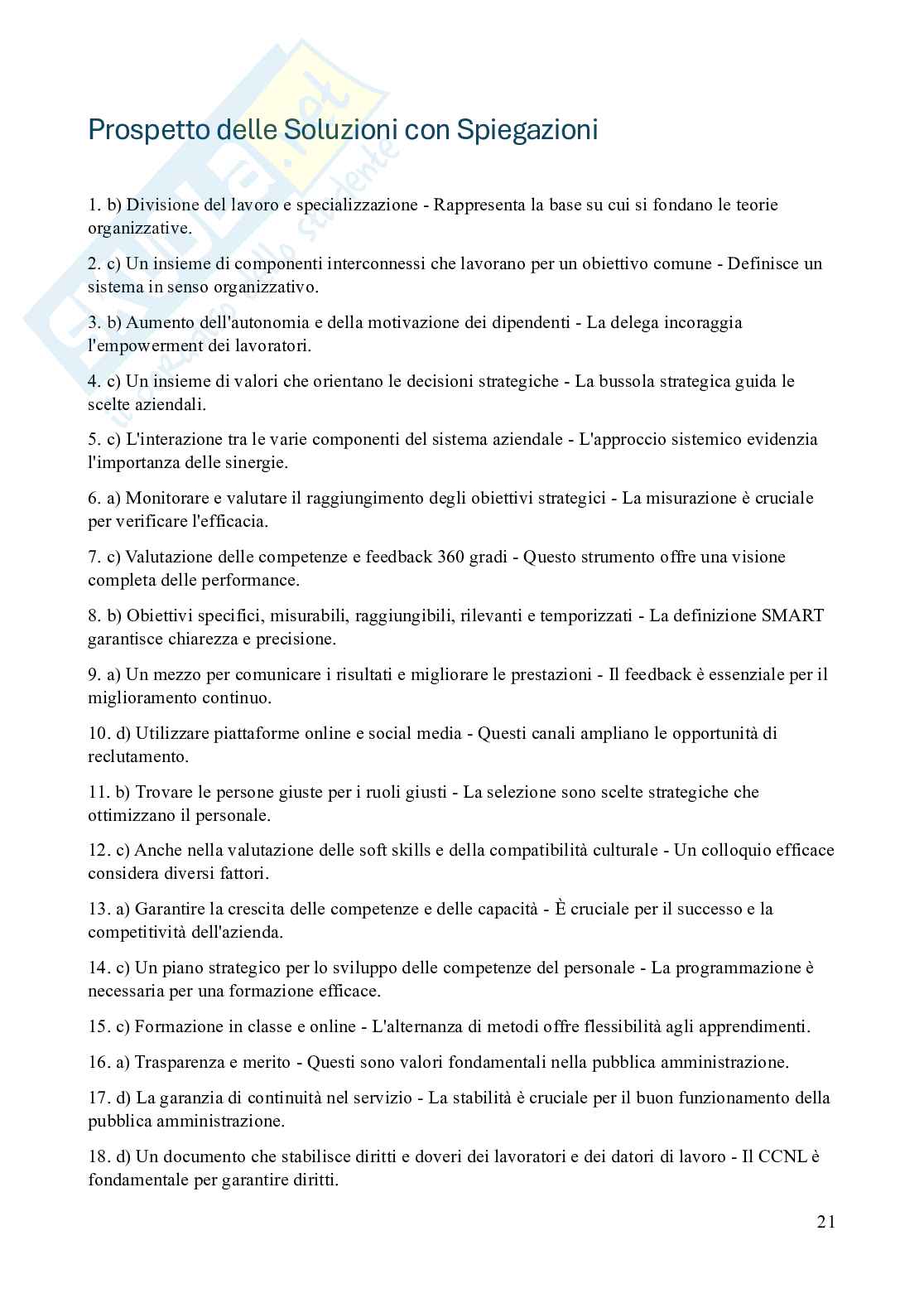 Prova scritta Concorso Agenzia Entrate 27 posti Valle Aosta - Funzionario gestionale RU - quiz svolti con soluzione Pag. 21