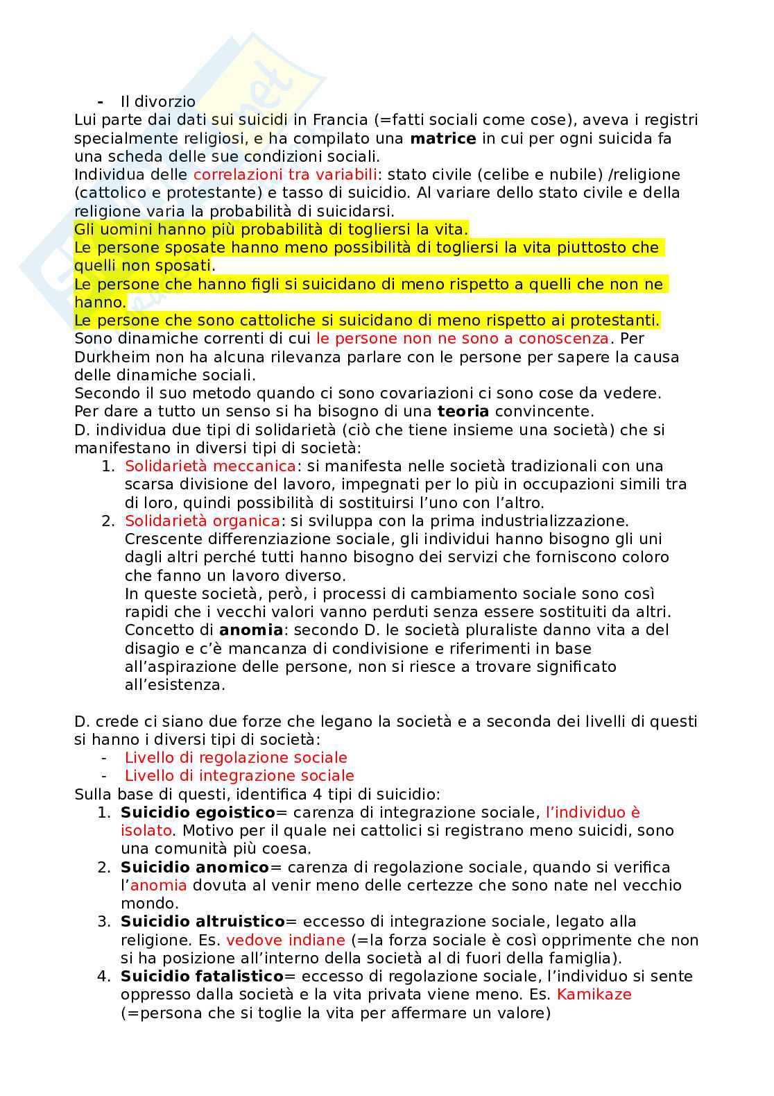 Riassunto esame Società e mutamento Sociale, Prof. Bonizzoni Paola, libro consigliato Fondamenti di sociologia , Giddens, Sutton Pag. 2