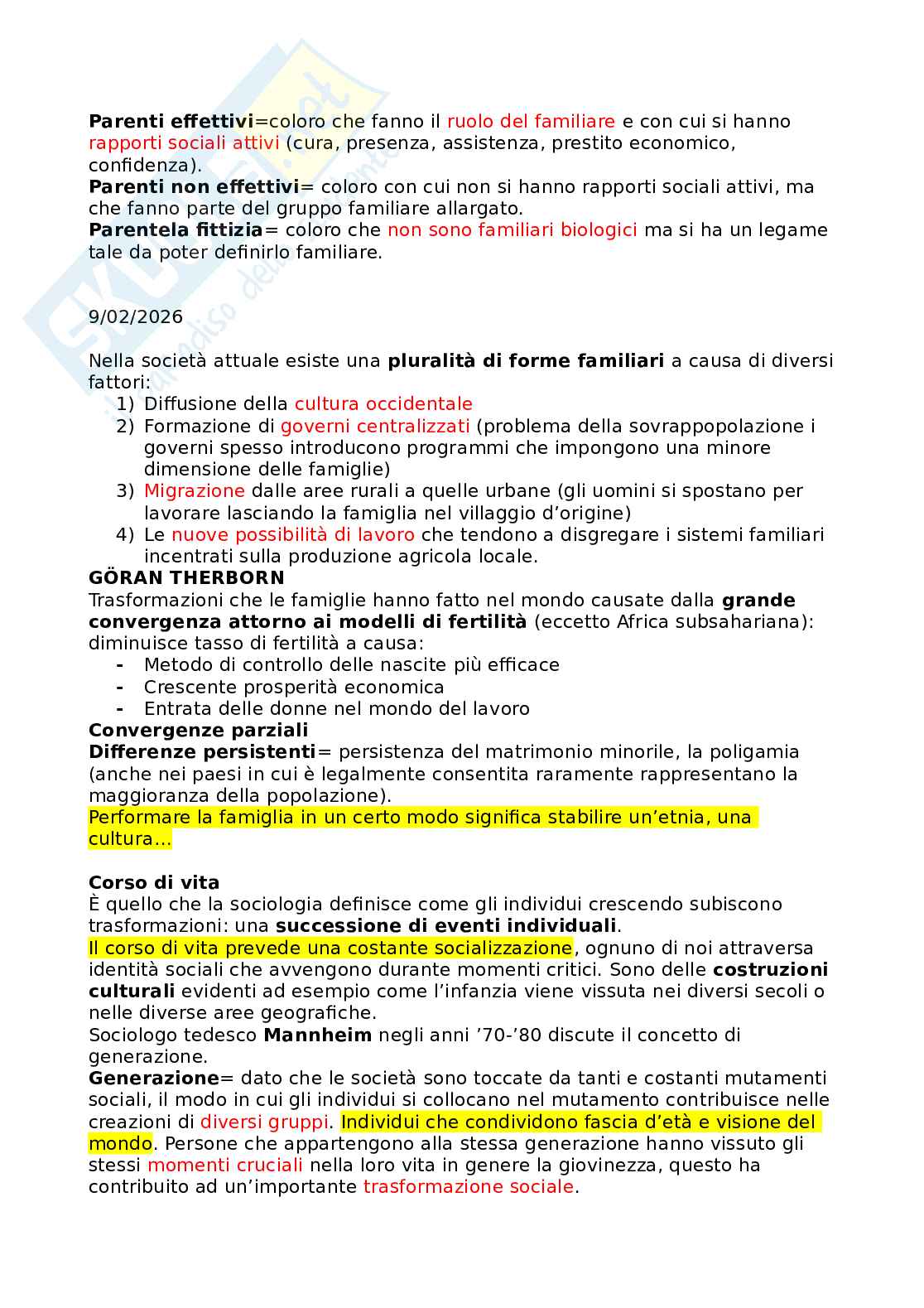 Riassunto esame Società e mutamento Sociale, Prof. Bonizzoni Paola, libro consigliato Fondamenti di sociologia , Giddens, Sutton Pag. 31