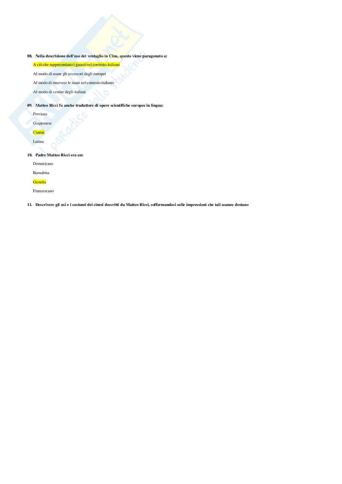 Letteratura Italiana – Preparazione esame – Paniere completo risposte chiuse (281)  Pag. 41