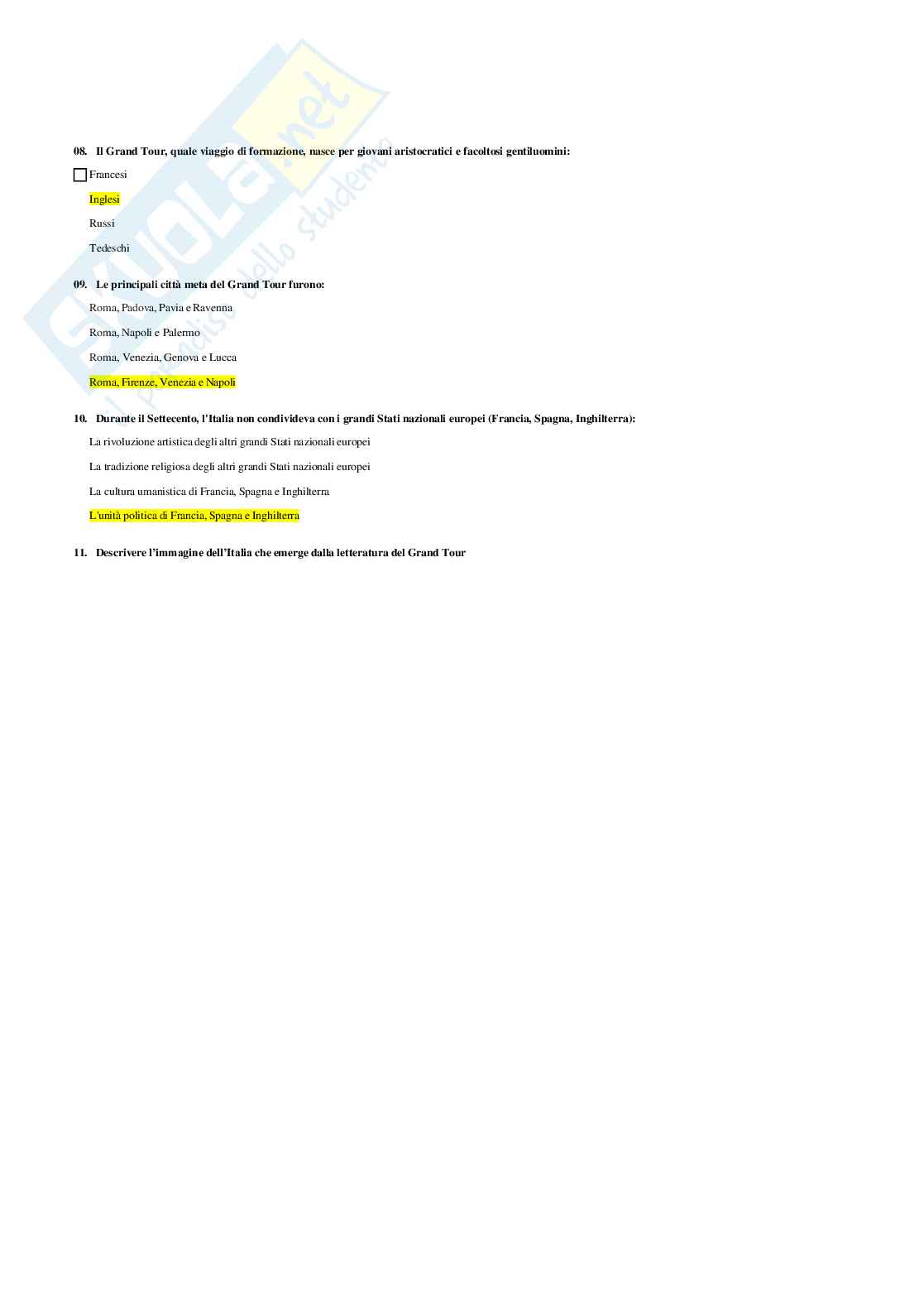 Letteratura Italiana – Preparazione esame – Paniere completo risposte chiuse (281)  Pag. 51