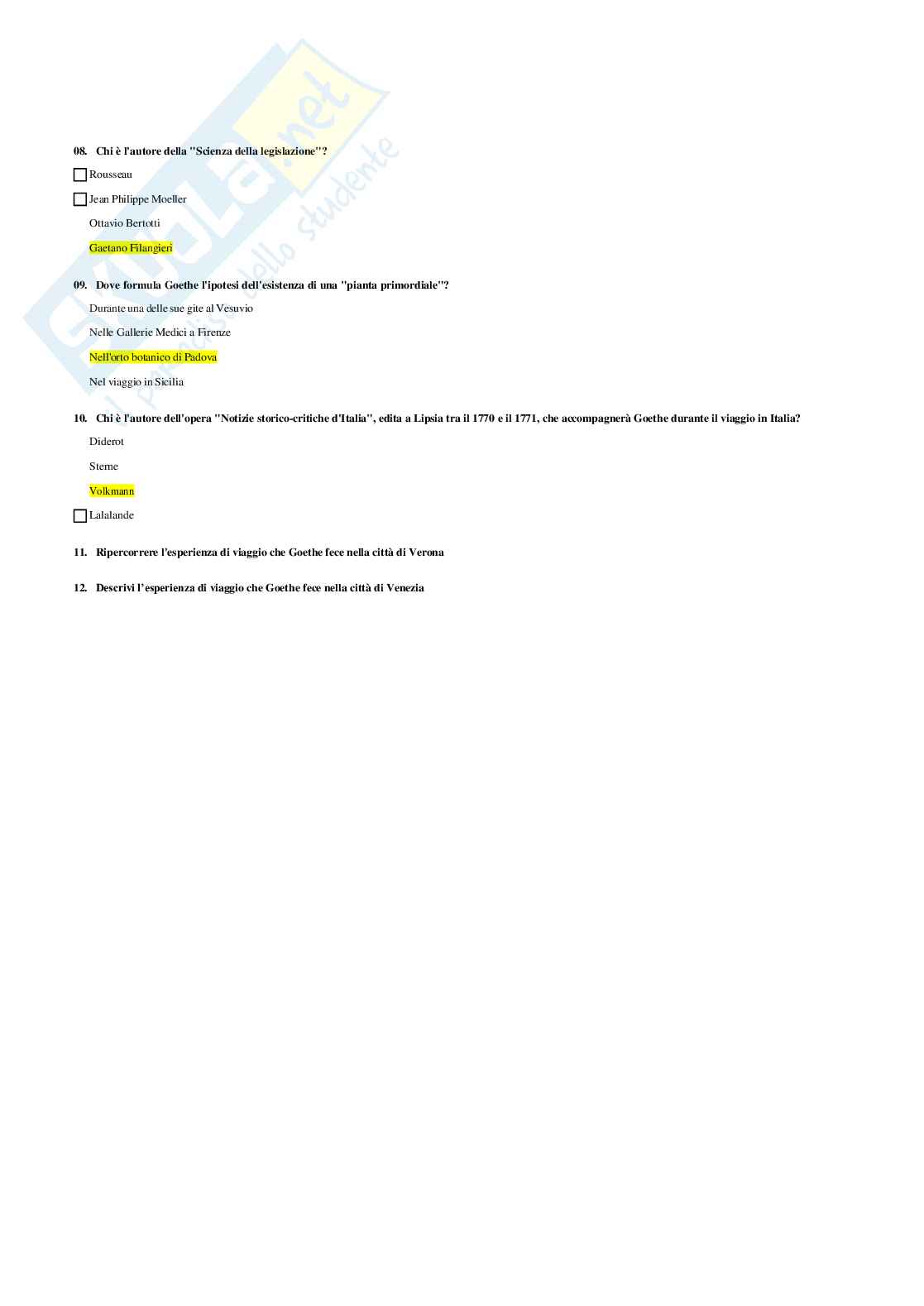 Letteratura Italiana – Preparazione esame – Paniere completo risposte chiuse (281)  Pag. 66