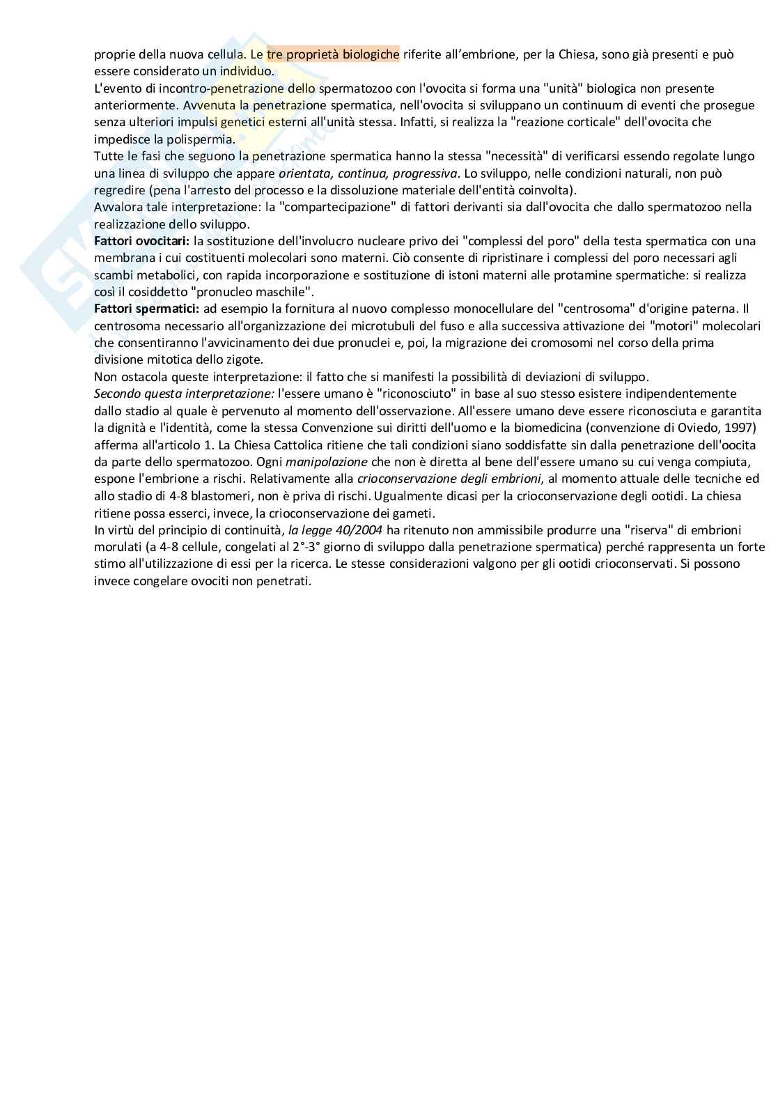 Corso di Bioetica Pag. 16