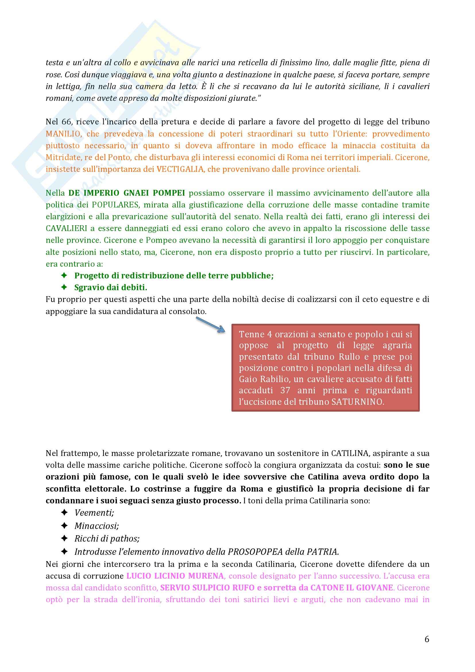 Riassunto esame Letteratura Latina, prof. Cristante, libro consigliato Storia e Testi della Letteratura Latina, Conte, Pianezzola Pag. 6