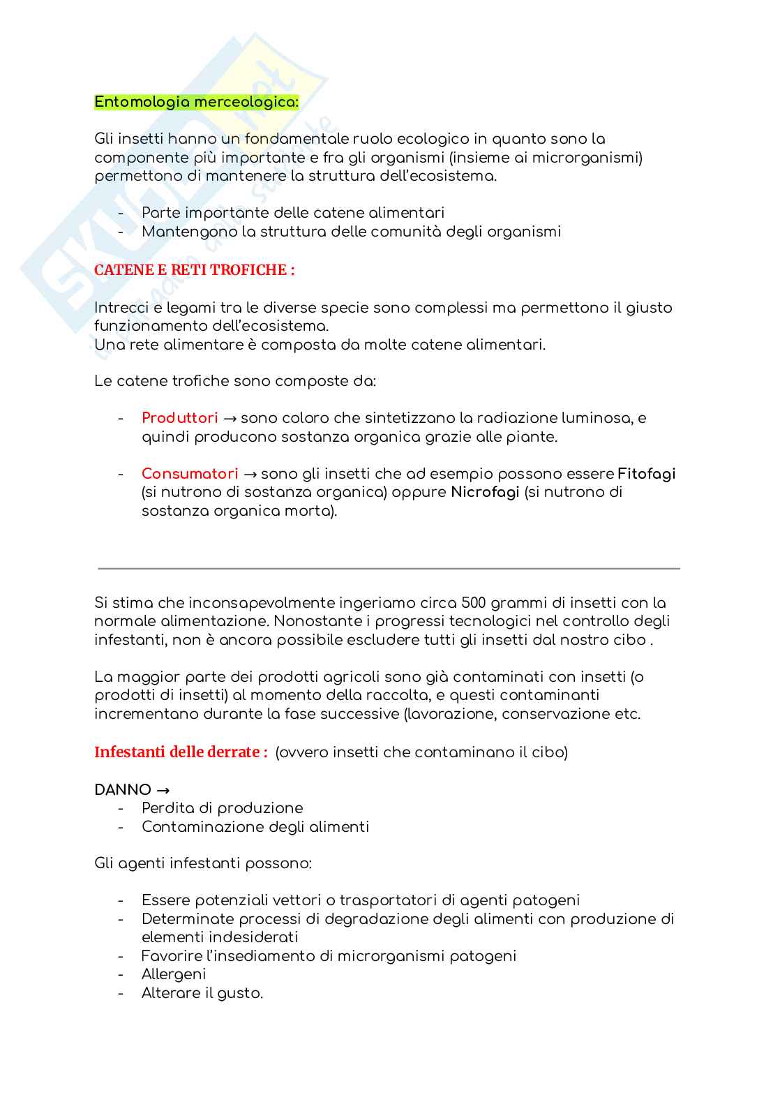 Entomologia (senza la parte in post-raccolta) Pag. 1