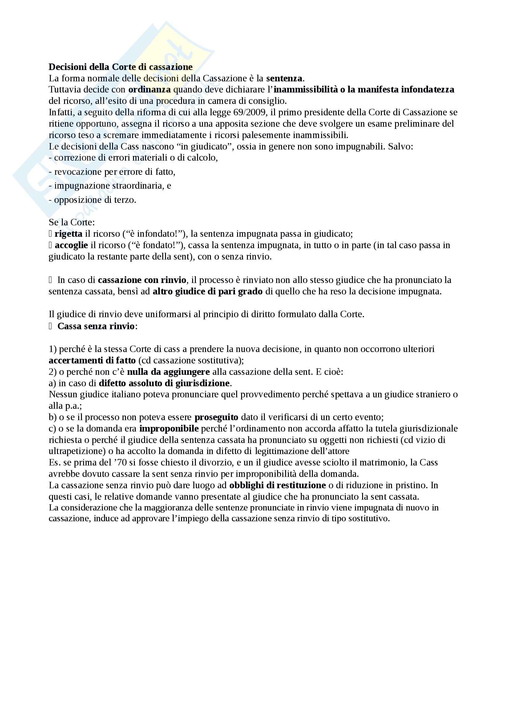 Riassunto esame Diritto Processuale Civile, prof. Sassani, libro consigliato Lineamenti del Processo Civile Italiano Pag. 111