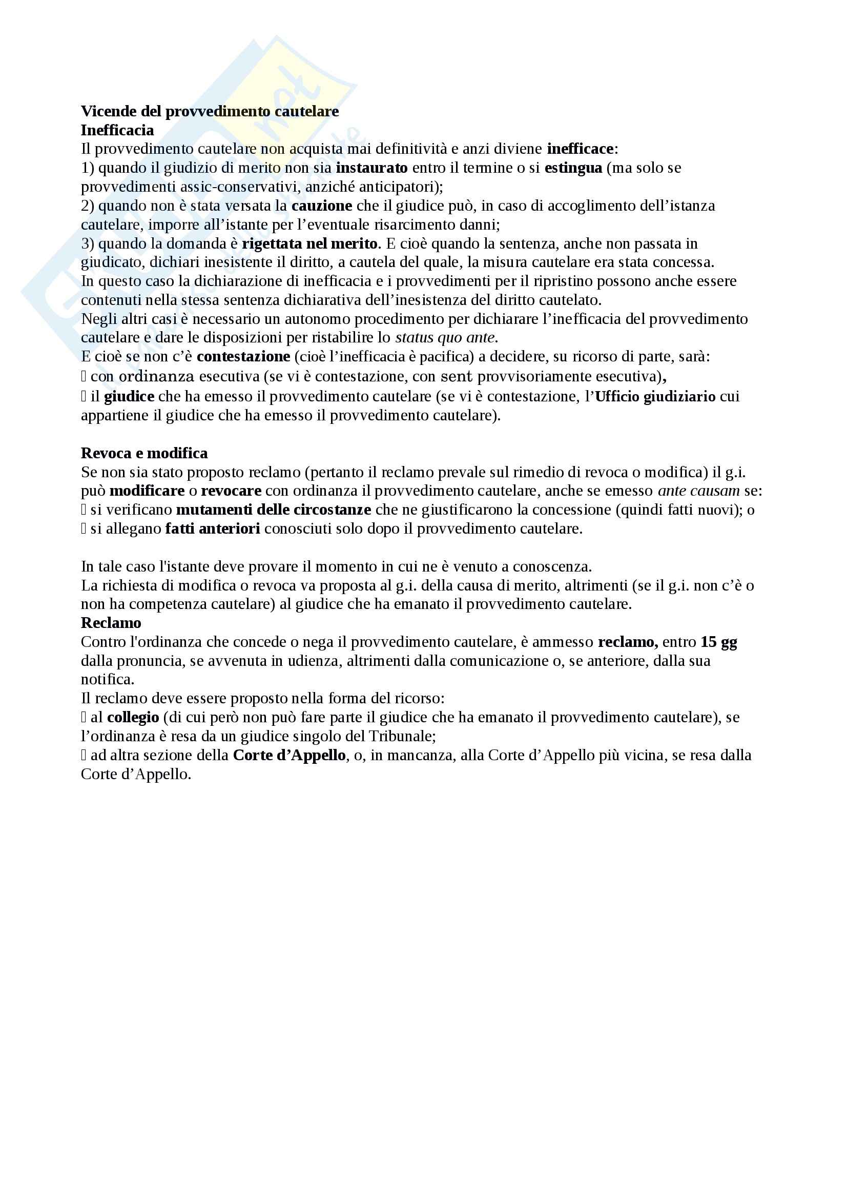 Riassunto esame Diritto Processuale Civile, prof. Sassani, libro consigliato Lineamenti del Processo Civile Italiano Pag. 121