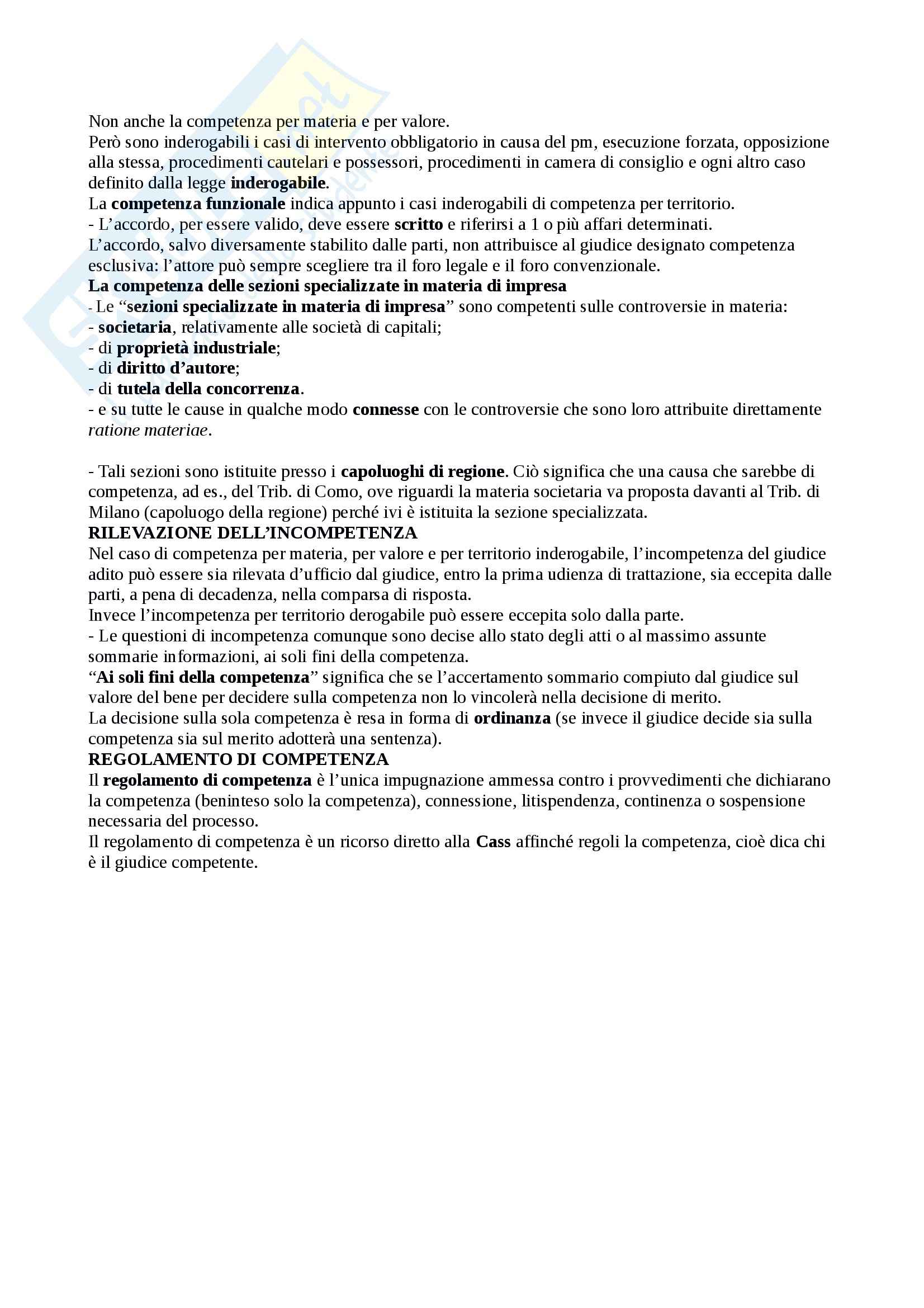 Riassunto esame Diritto Processuale Civile, prof. Sassani, libro consigliato Lineamenti del Processo Civile Italiano Pag. 31