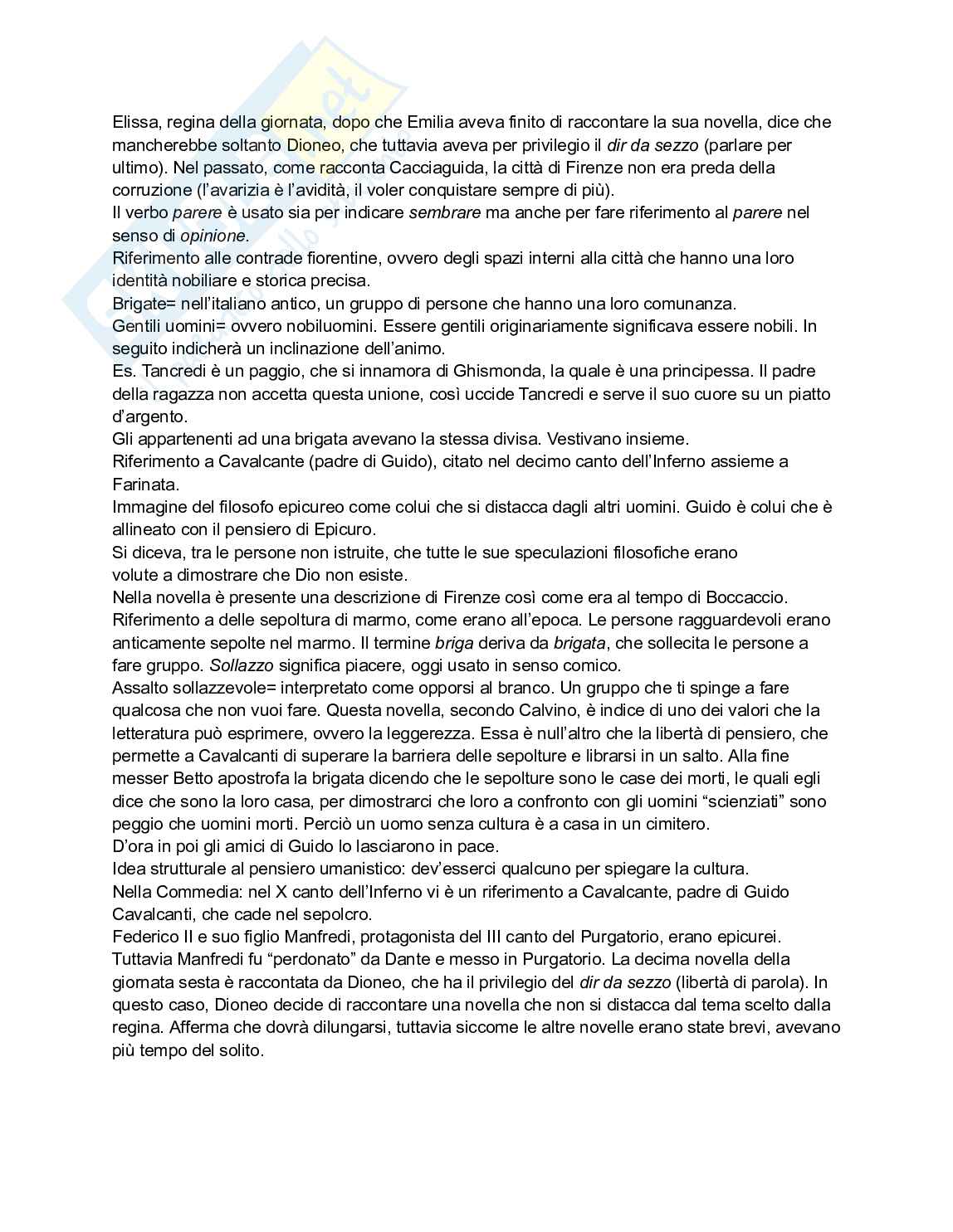 Riassunto esame Letteratura italiana I, Prof. Canfora Davide, libro consigliato Letteratura italiana. Manuale per studi universitari. Vol. 1: Dalle origini a metà Cinquecento, Alfano, Italia, Russo, Tomasi Pag. 2