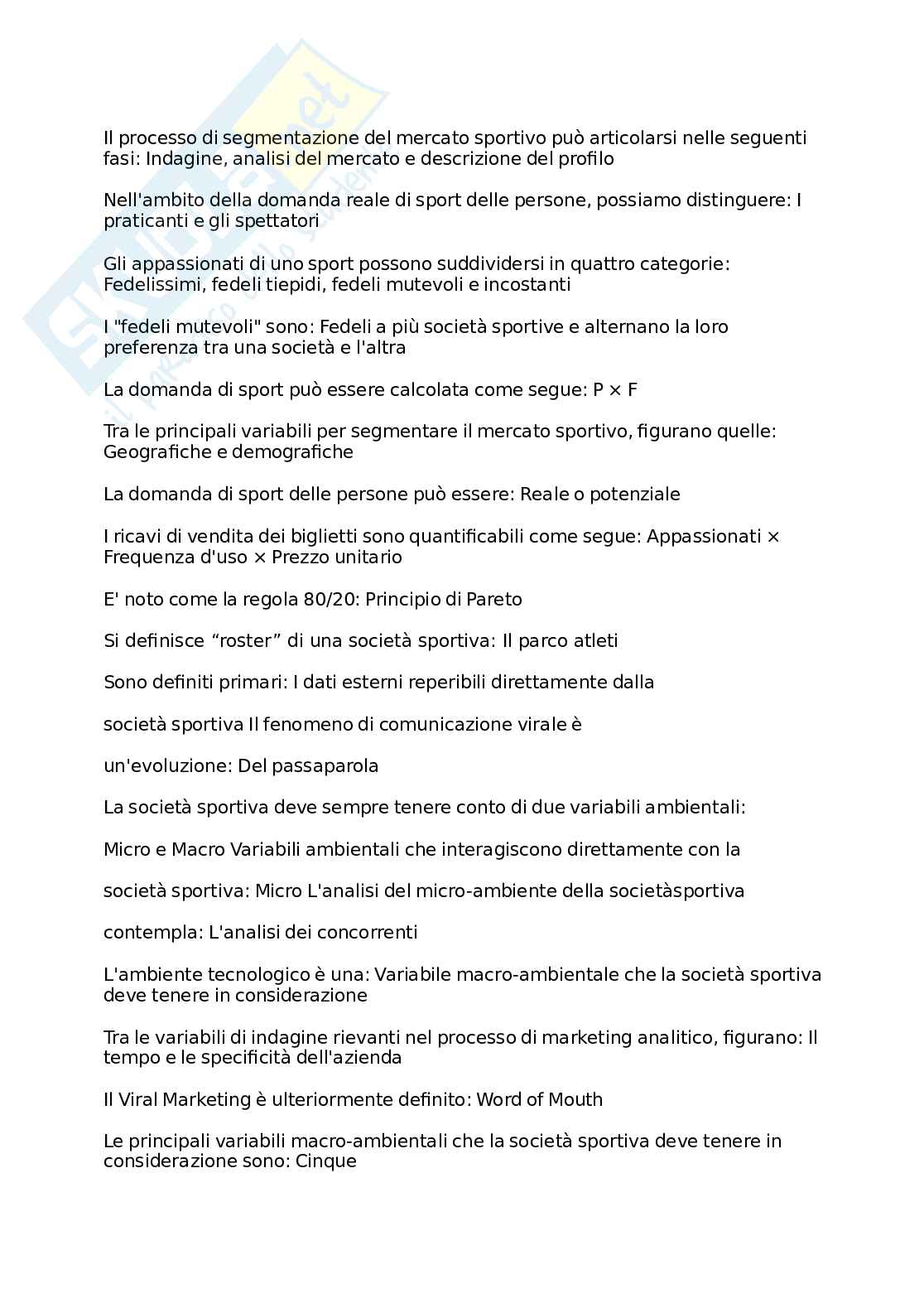 Paniere Economia e gestione delle imprese sportive, aggiornato e completo. In ordine Pag. 26