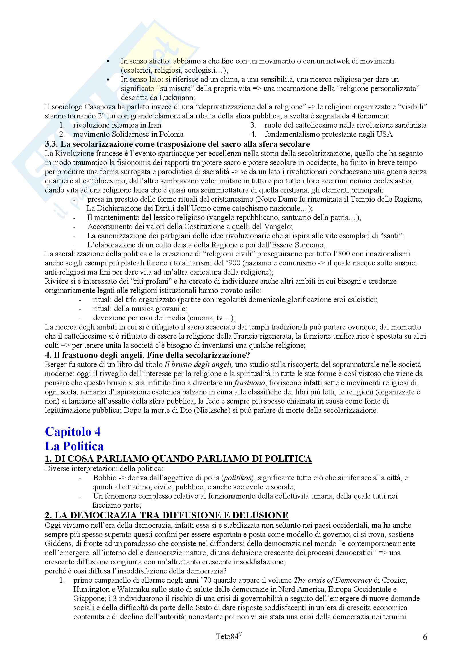 Riassunto esame Analisi sociale delle istituzioni e del mutamento, prof. Cavicchia, libro consigliato Materiali di Sociologia, di Cavicchia Pag. 6