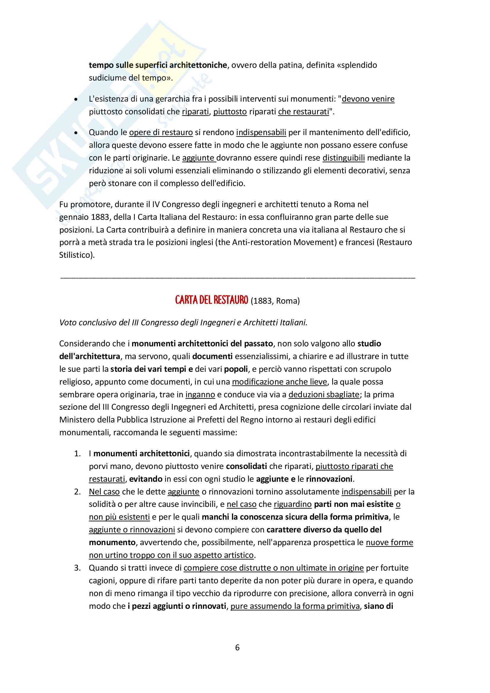Appunti del corso di restauro Pag. 6