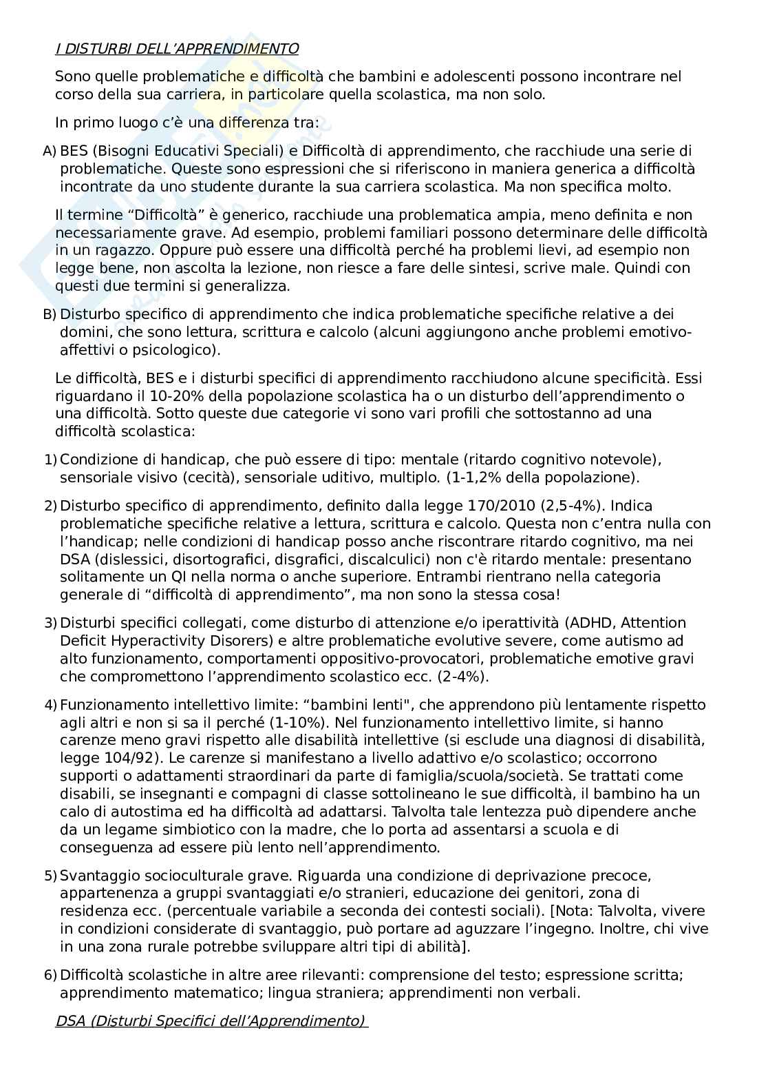  Panoramica completa su DSA, ADHD e BES Pag. 1