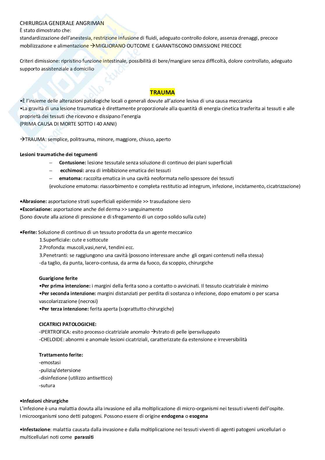 Appunti di Chirurgia generale Pag. 6