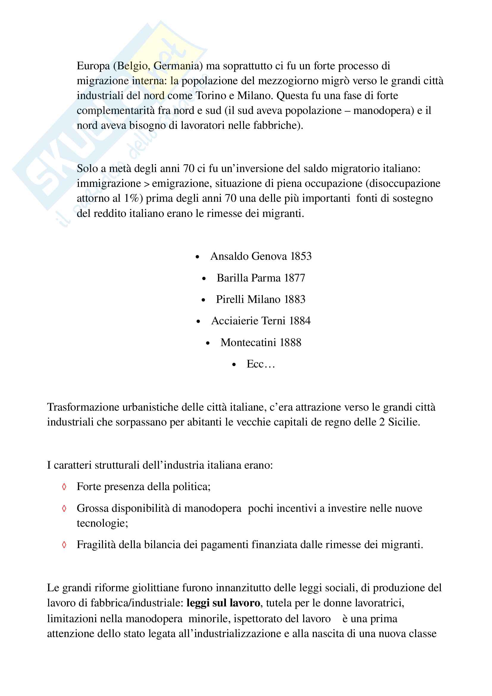 Storia d'Italia dal Risorgimento al 1969 Pag. 21