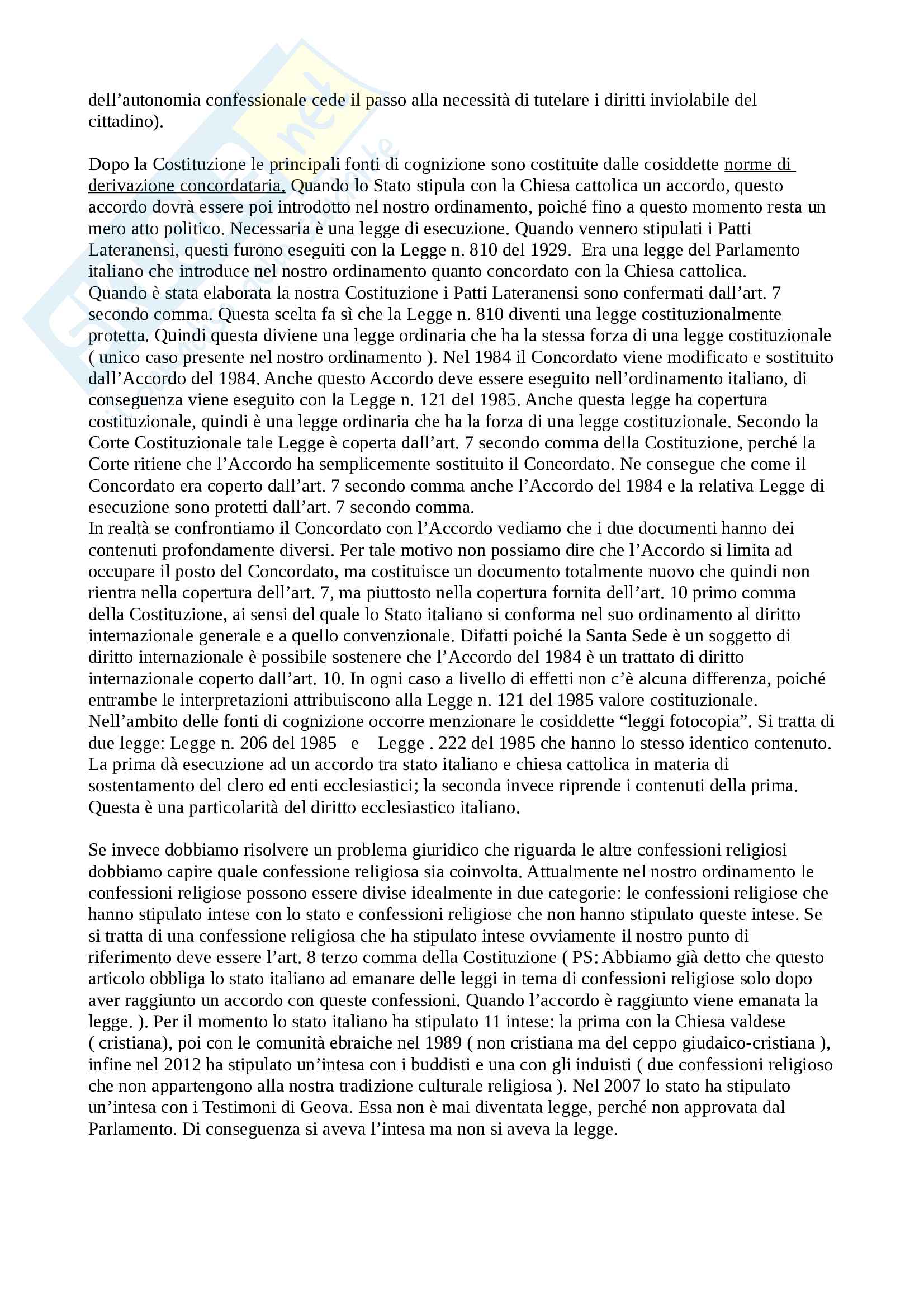 Appunti Fonti del diritto ecclesiastico Pag. 2
