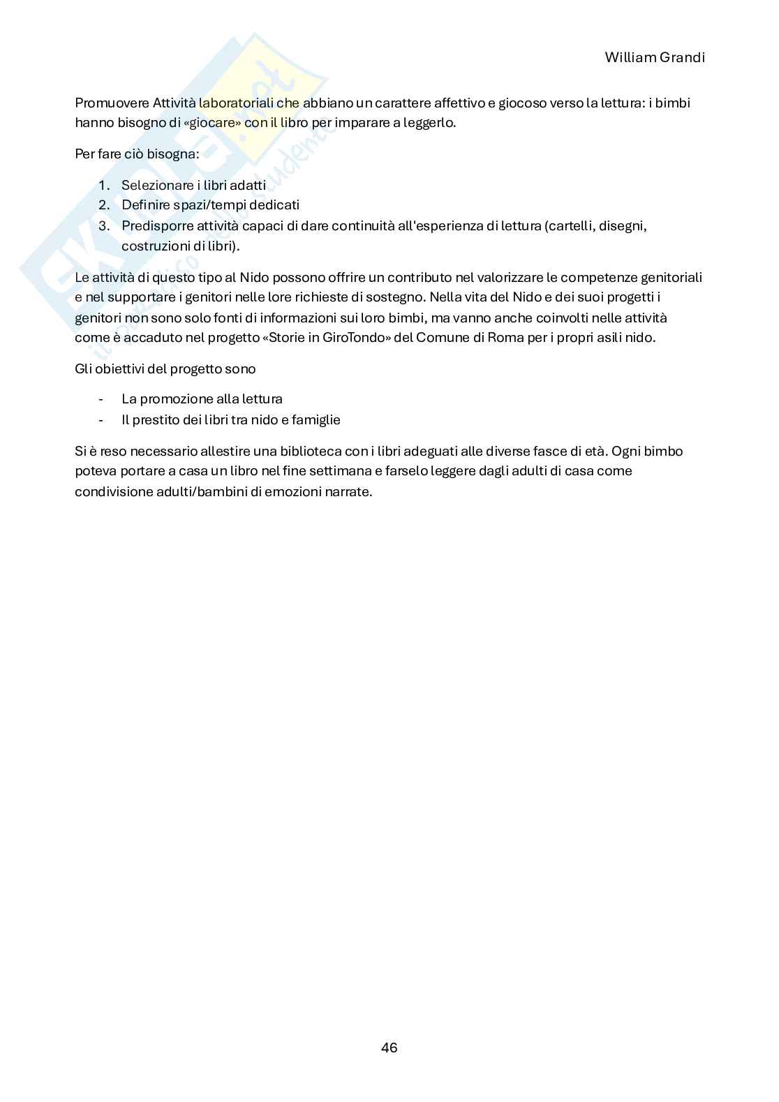 Riassunto esame Letteratura per l'infanzia, Prof. Grandi William, libro consigliato Letteratura invisibile , Beseghi, Grilli Pag. 46