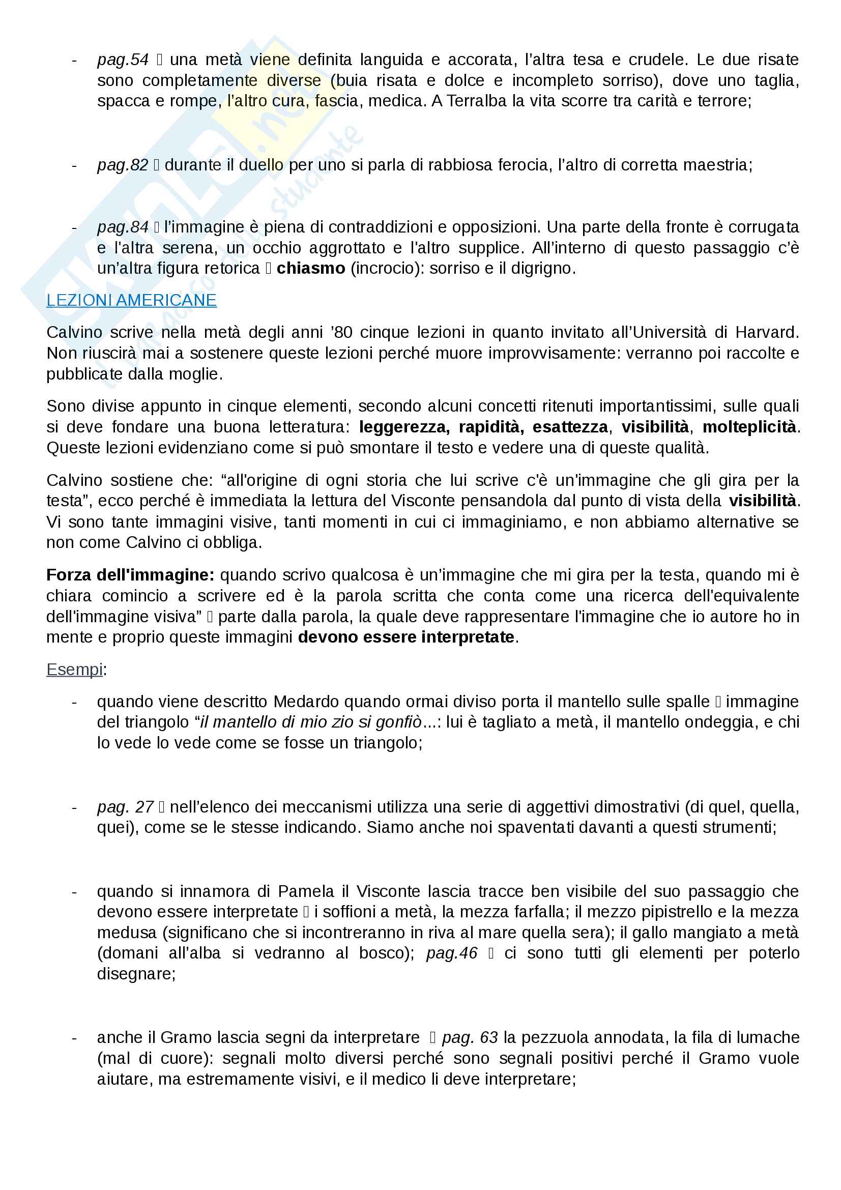 Riassunto esame di Lingua e Letteratura Italiana, prof.ssa Zangrandi, libro consigliato Il Visconte dimezzato, I.Calvino Pag. 11