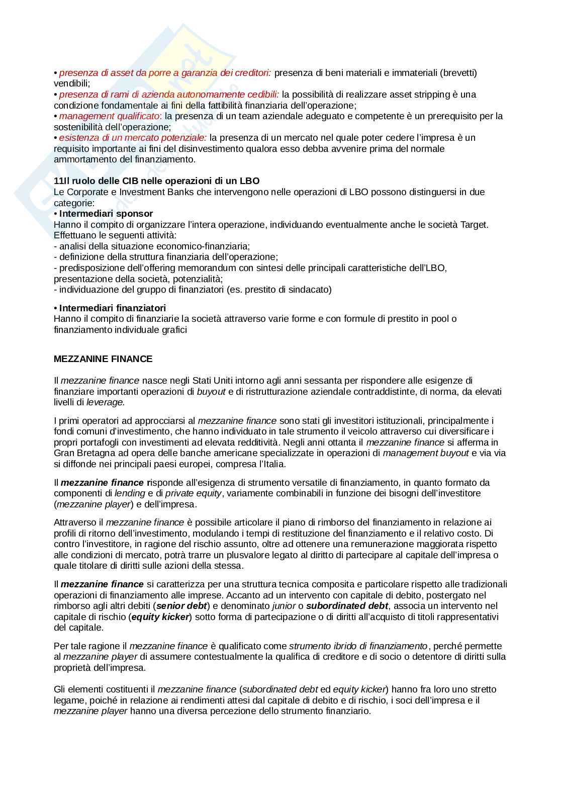 Appunti di corporate e investment banking Pag. 41