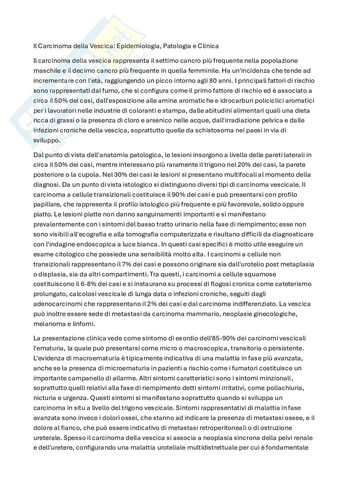 Carcinoma vescica e testicolo Pag. 1