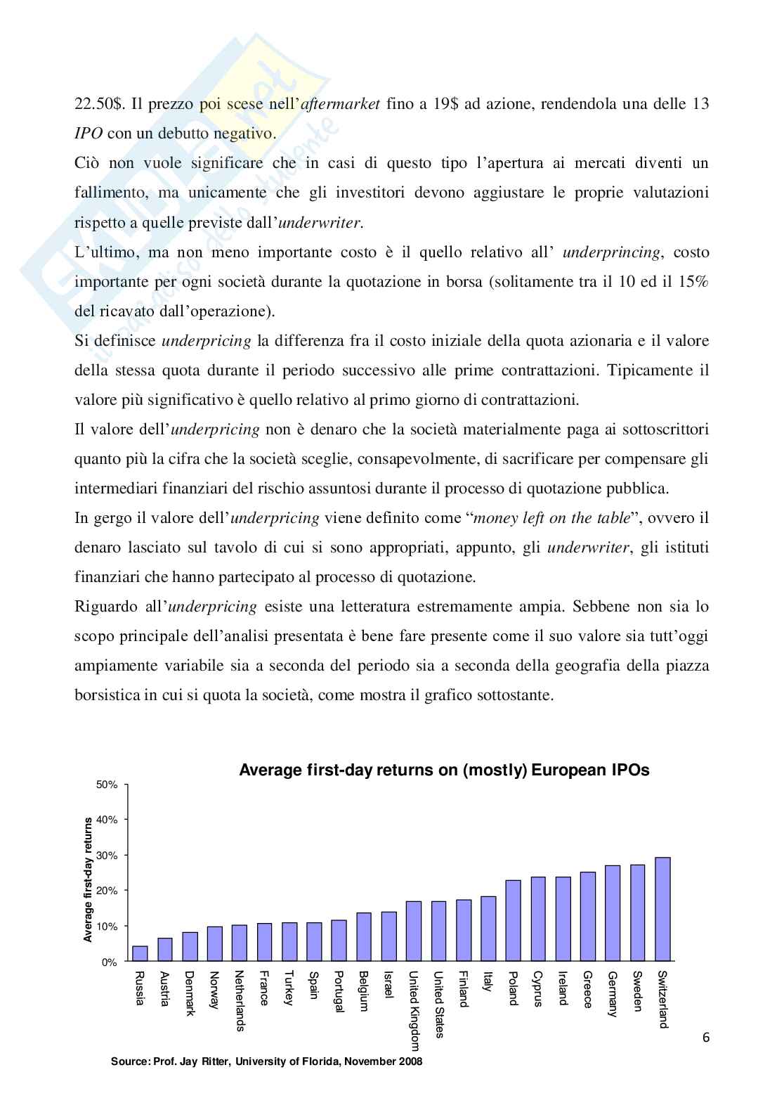 Il ruolo degli underwriters nelle IPO: Il caso Spotify Pag. 6