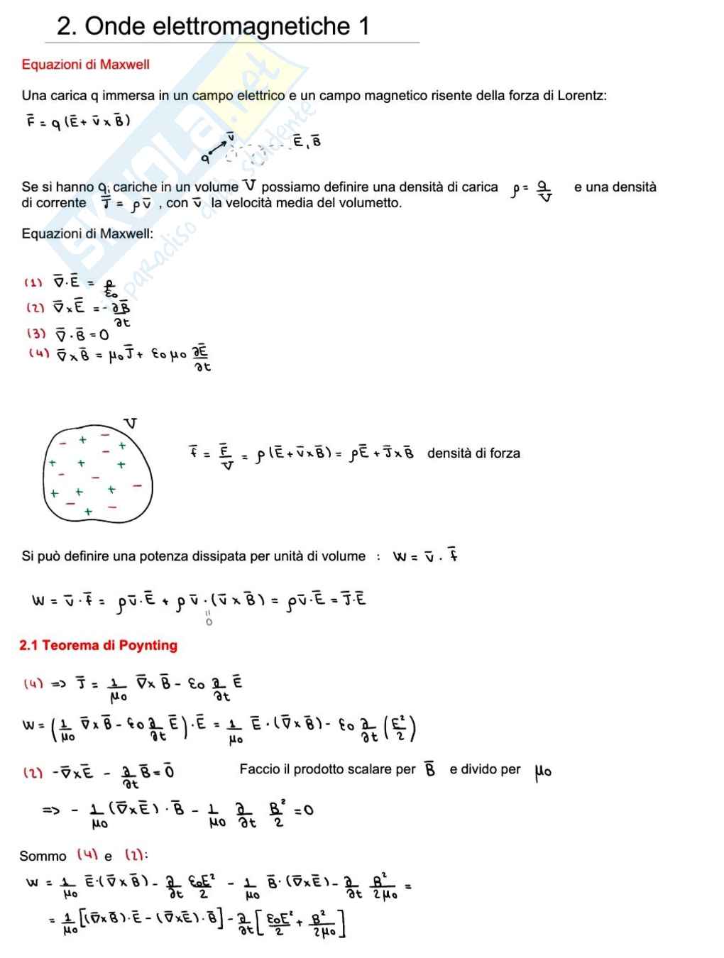 Fenomeni ondulatori - onde elettromagnetiche Pag. 1