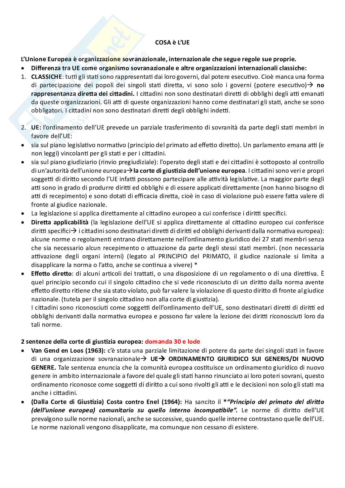 Diritto dell'Unione Europea Pag. 2