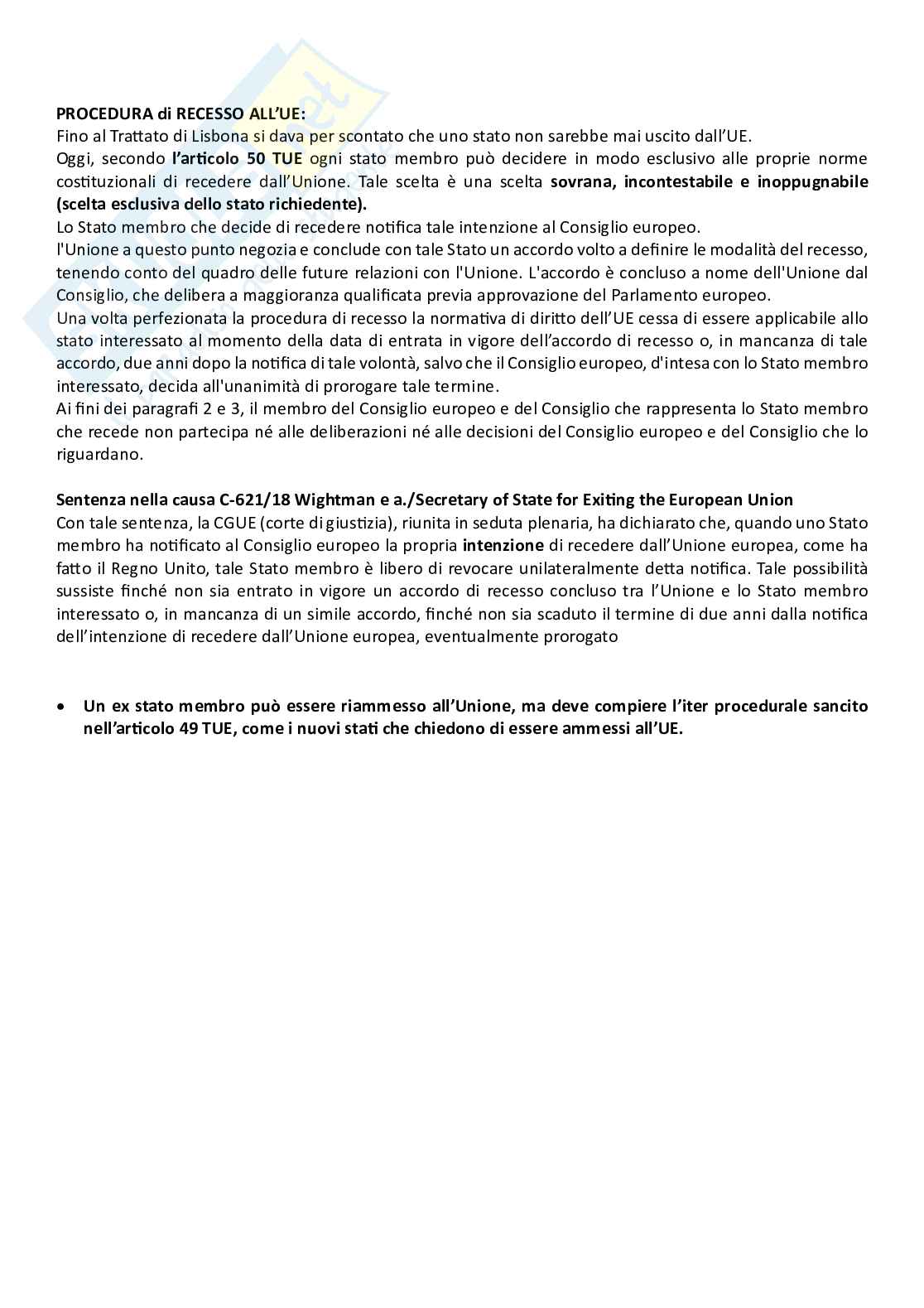 Diritto dell'Unione Europea Pag. 6