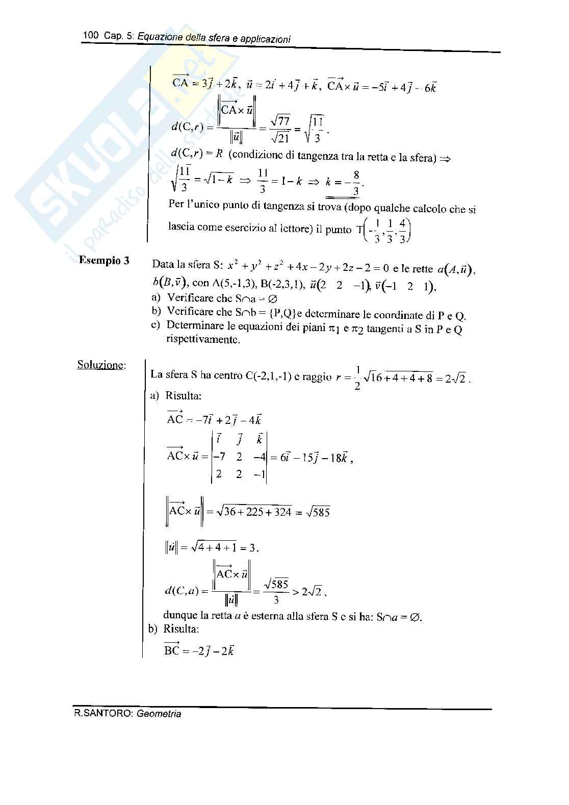 Equazioni della sfera e applicazioni Pag. 6