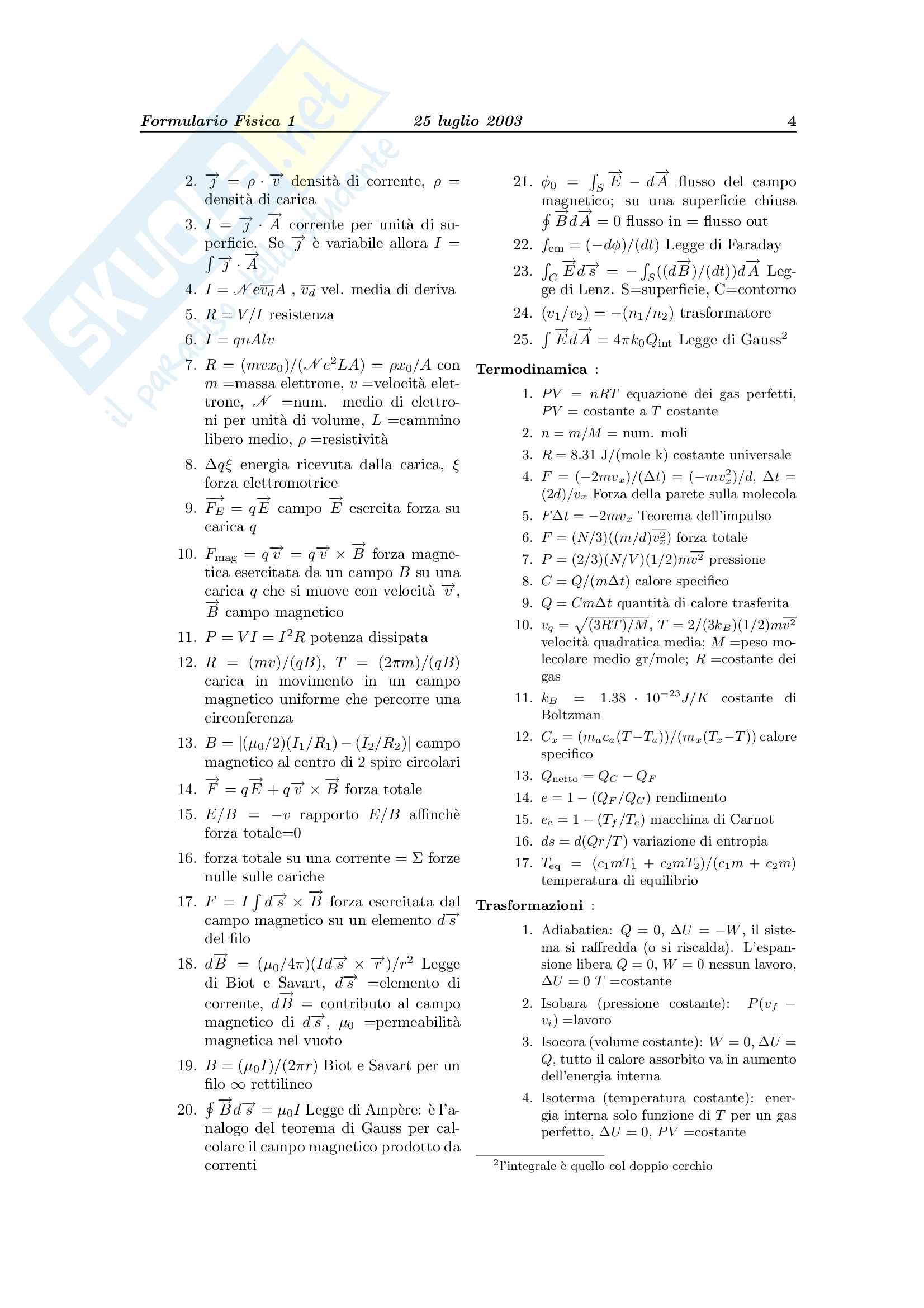 Formulario di Fisica Pag. 6