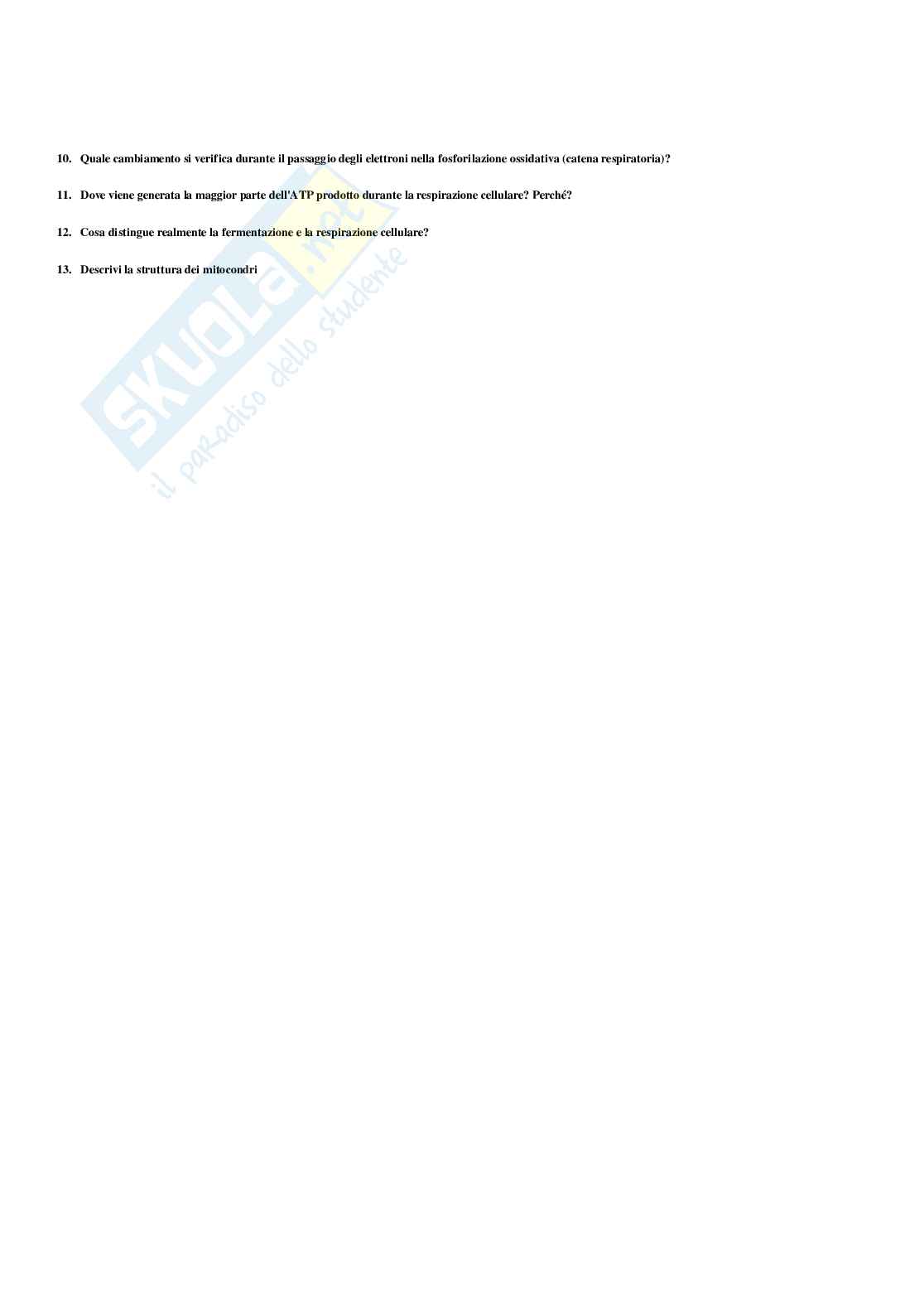 Paniere Biologia generale - Risposte multiple (2026) Pag. 26