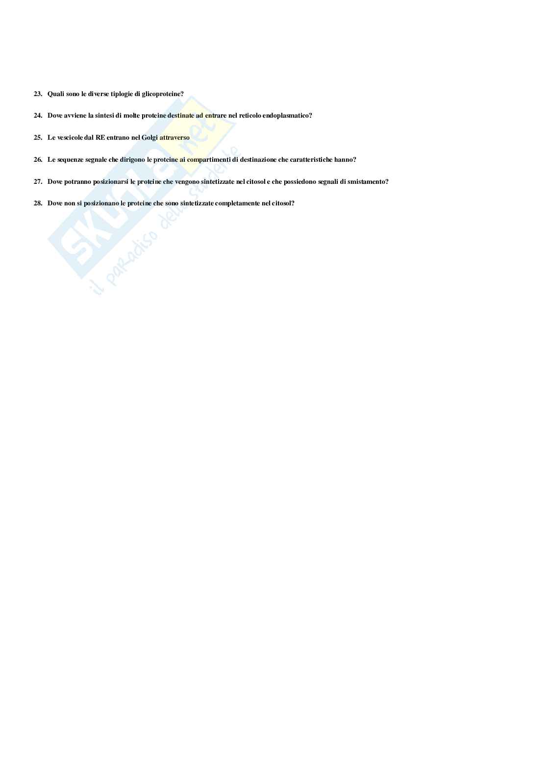 Paniere Biologia generale - Risposte multiple (2026) Pag. 31