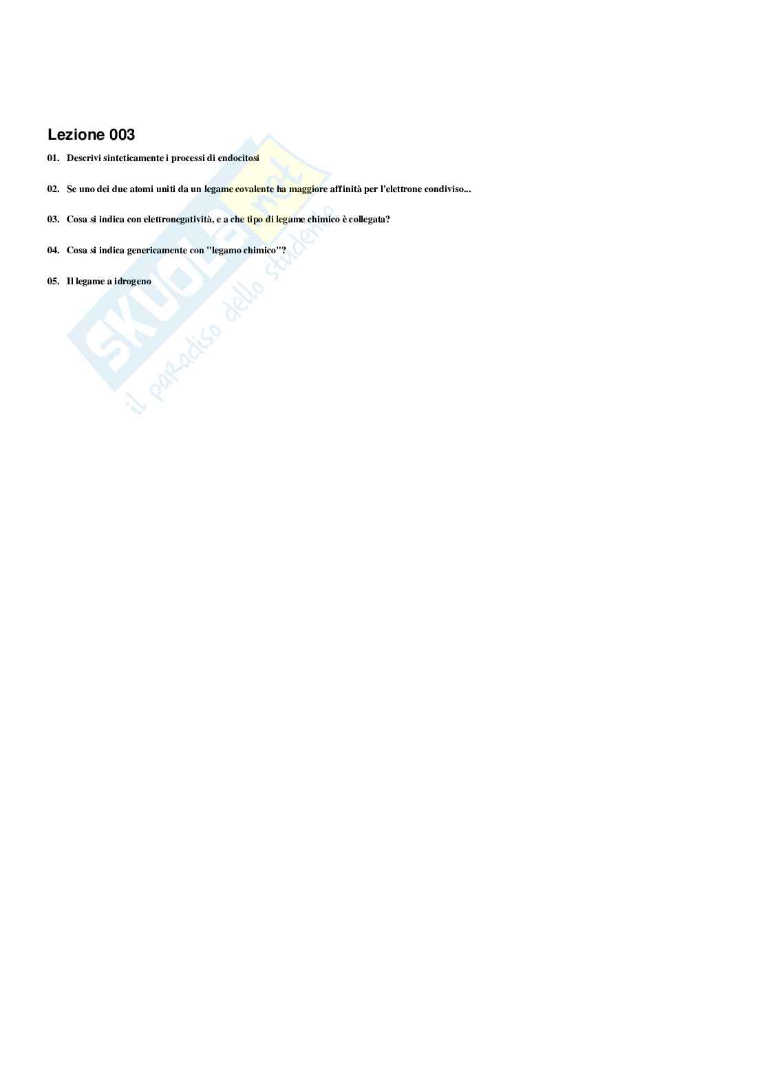 Paniere Biologia generale - Risposte multiple (2026) Pag. 6