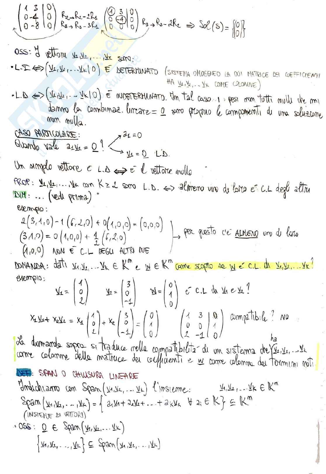 Appunti di Geometria e algebra T Pag. 11