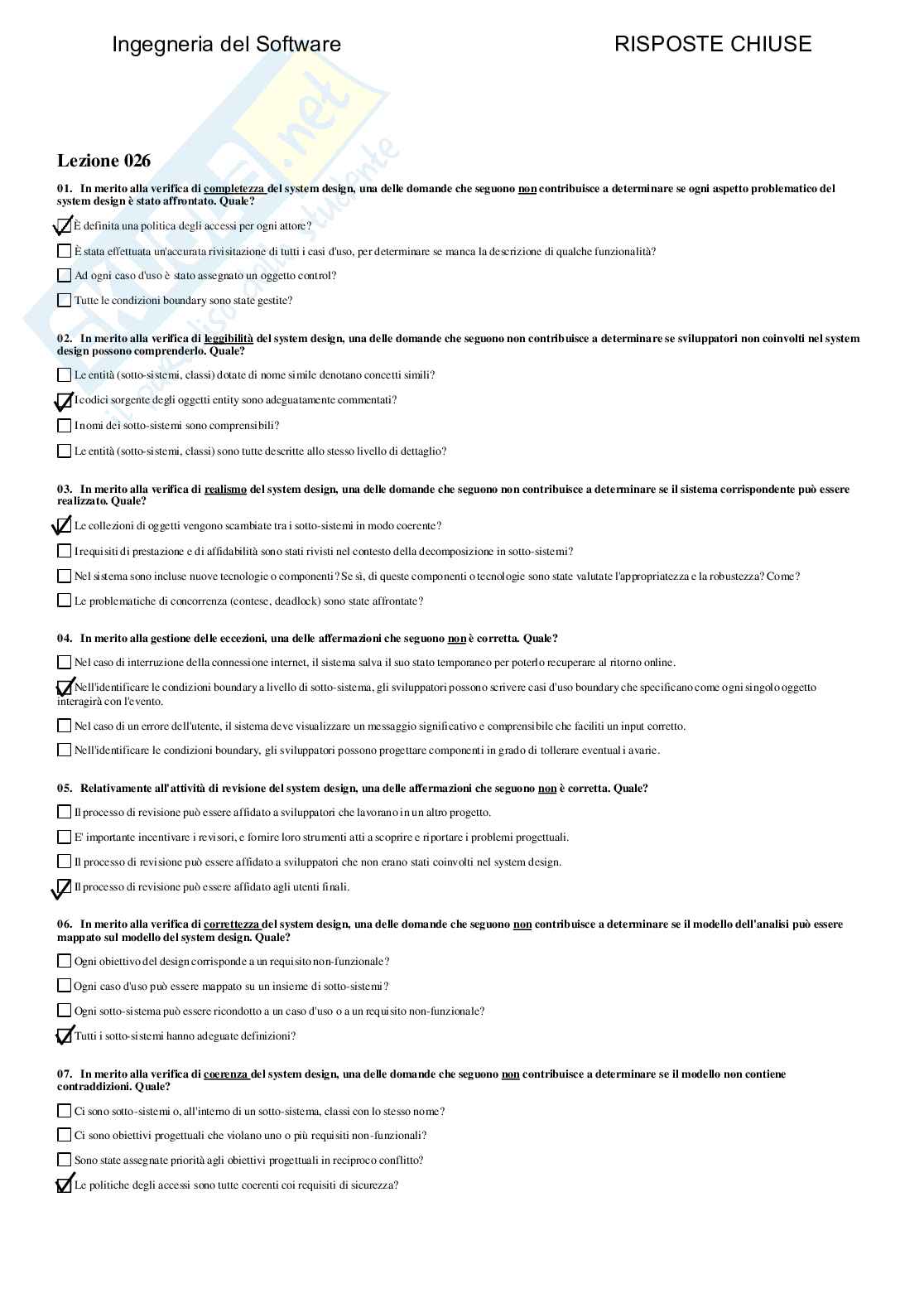 Ingegneria del software - Paniere compilato  Pag. 36