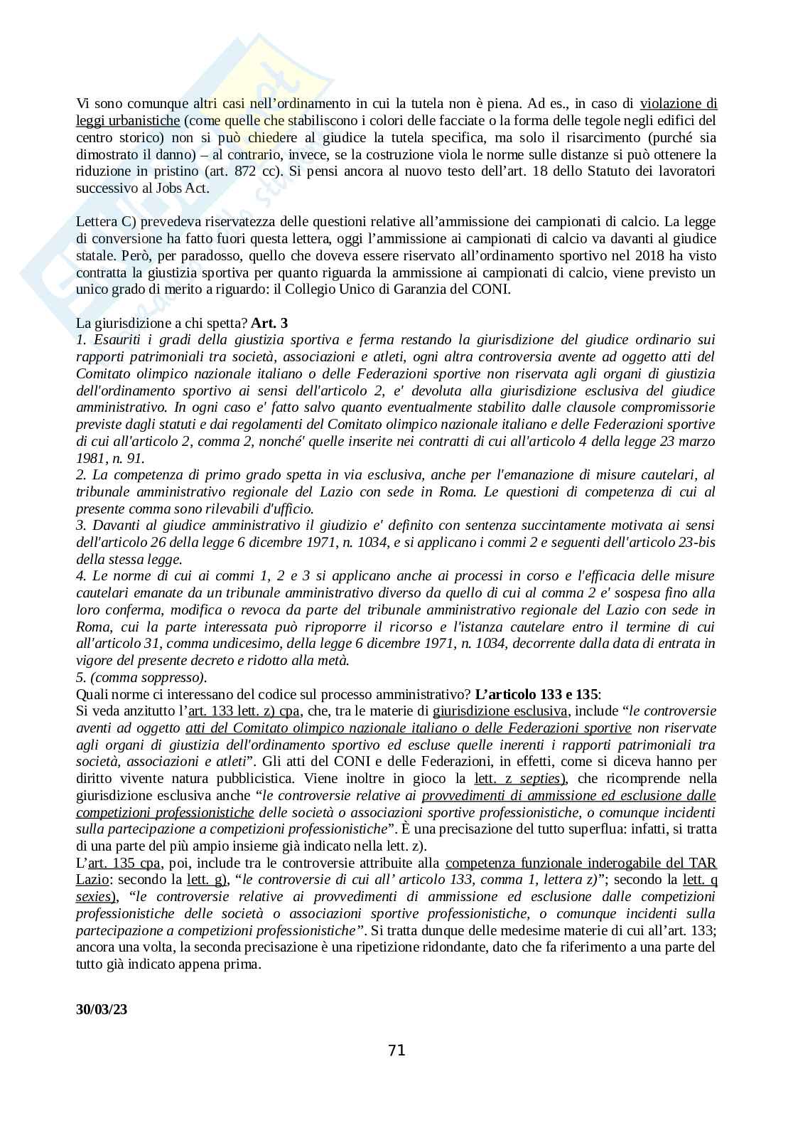 Appunti delle lezioni di Diritto amministrativo  Pag. 71