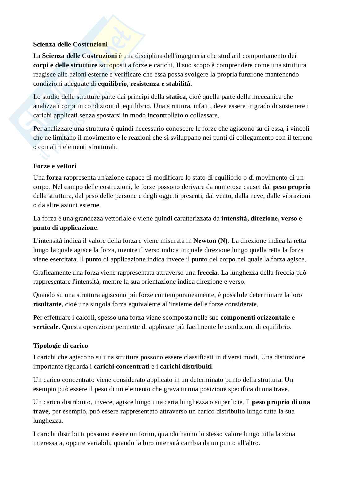 Scienze delle costruzioni Pag. 1