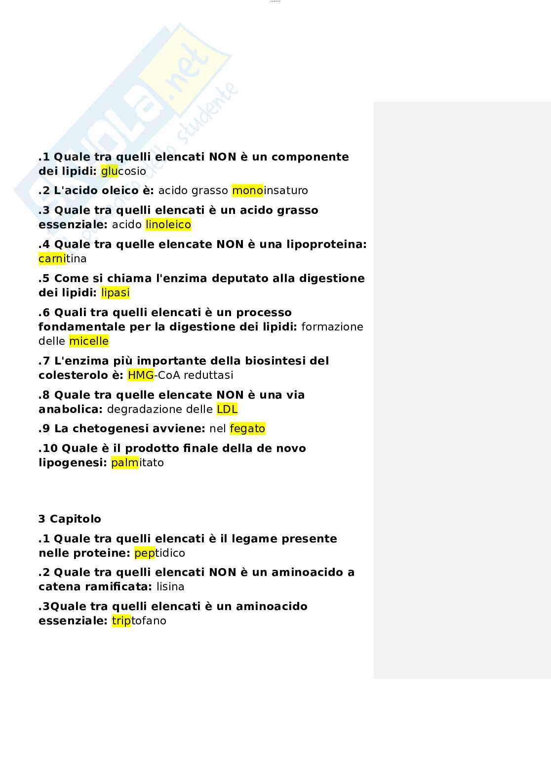 Paniere esame Nutrizione ed Endocrinologia Pag. 2