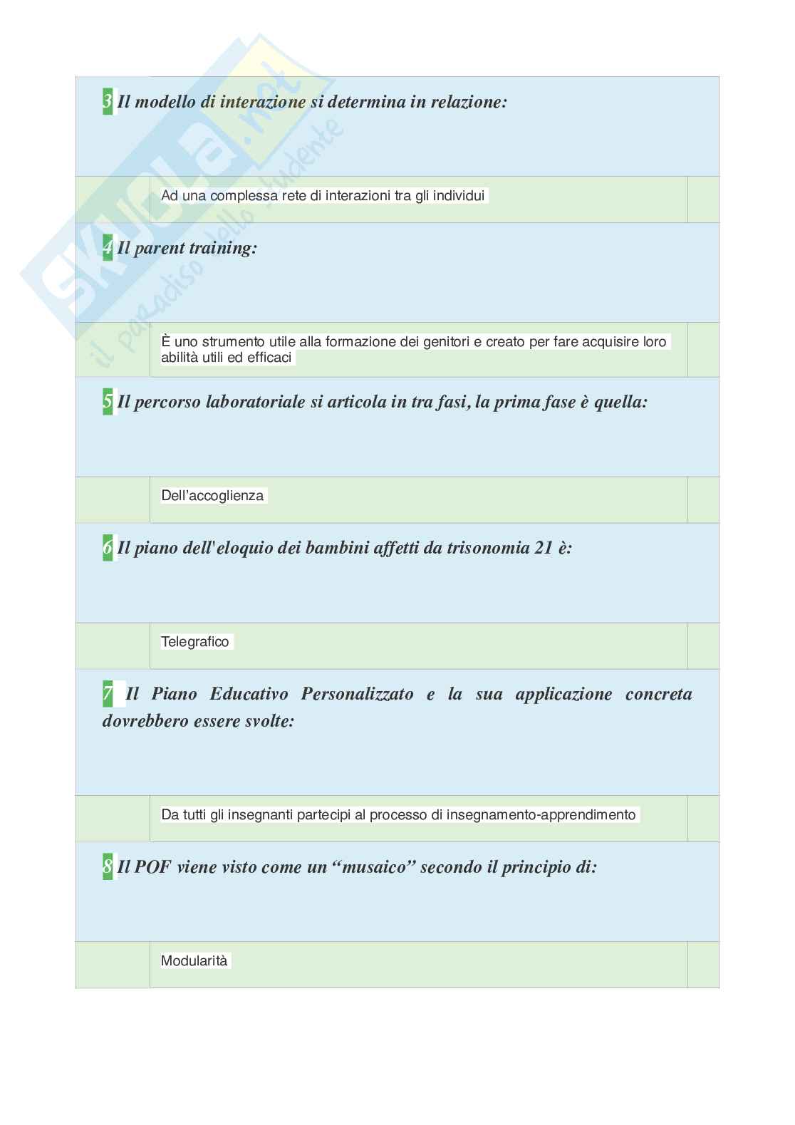 Tutte le 600 domande e risposte esame di Didattica Speciale - 104 Pagine - aggiornate a Novembre 2022 Pag. 26