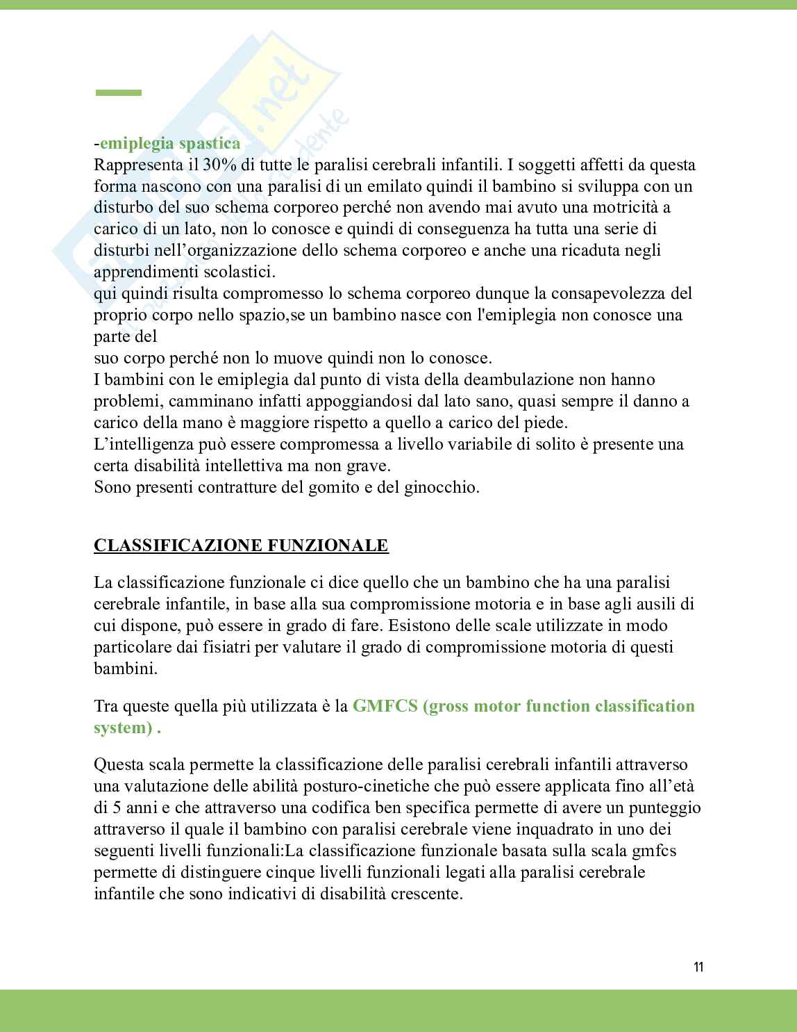 Paralisi cerebrali infantili Pag. 11