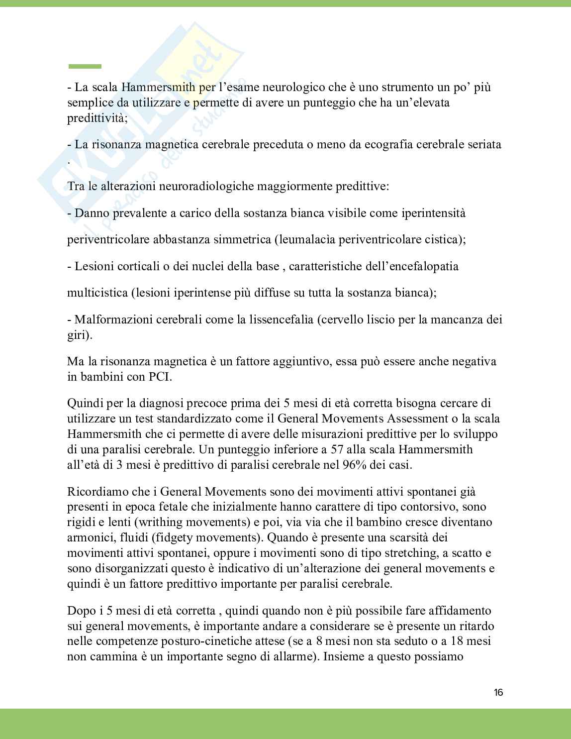 Paralisi cerebrali infantili Pag. 16
