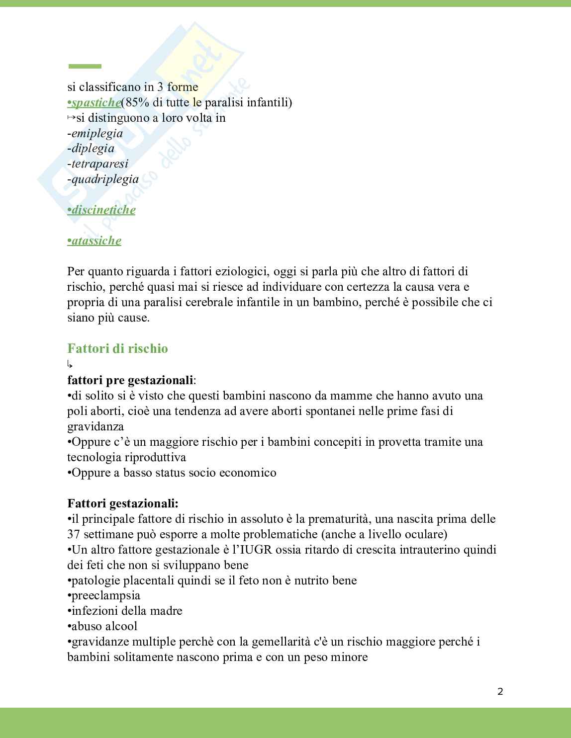Paralisi cerebrali infantili Pag. 2