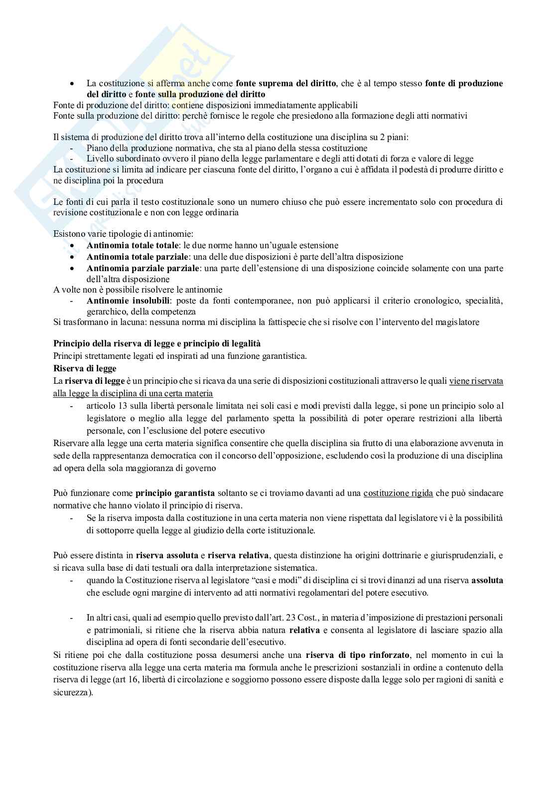 Riassunto esame Diritto pubblico, Prof. Colapietro Carlo, libro consigliato Diritto pubblico per l’economia e gli studi sociali, Colapietro, Barone, Serges Pag. 16