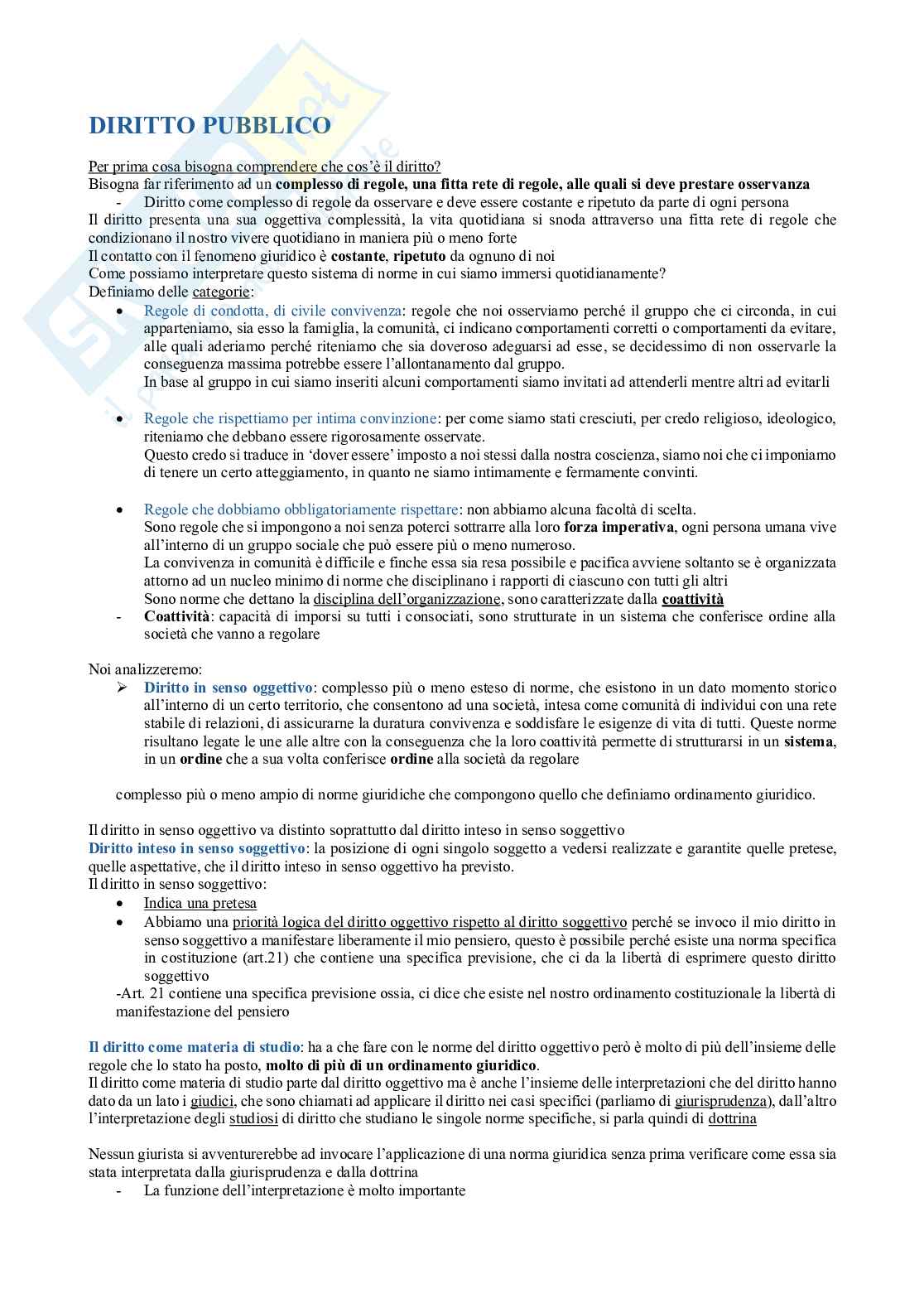 Riassunto esame Diritto pubblico, Prof. Colapietro Carlo, libro consigliato Diritto pubblico per l’economia e gli studi sociali, Colapietro, Barone, Serges Pag. 2