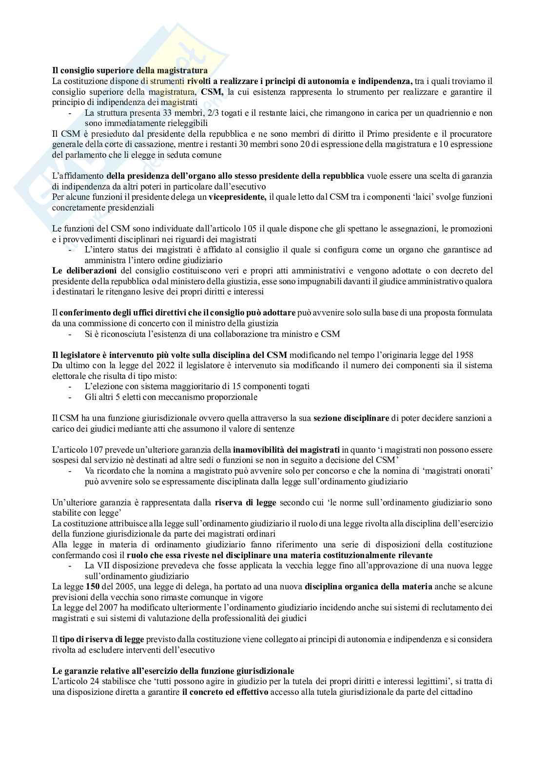 Riassunto esame Diritto pubblico, Prof. Colapietro Carlo, libro consigliato Diritto pubblico per l’economia e gli studi sociali, Colapietro, Barone, Serges Pag. 61