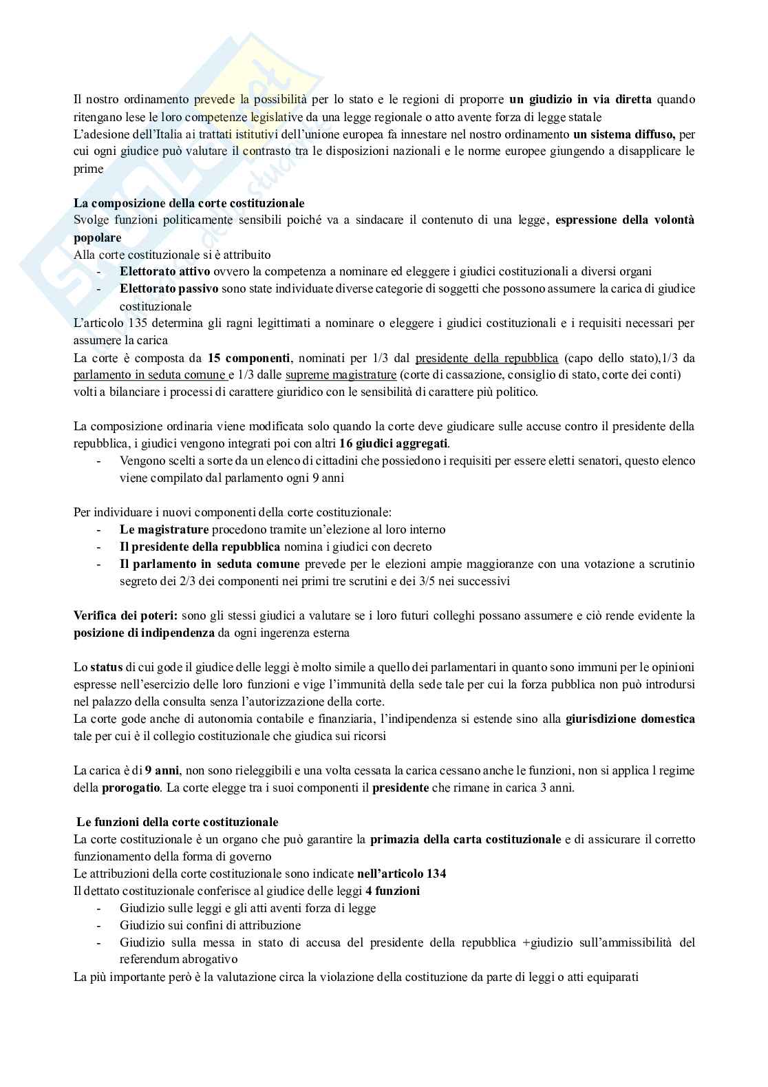 Riassunto esame Diritto pubblico, Prof. Colapietro Carlo, libro consigliato Diritto pubblico per l’economia e gli studi sociali, Colapietro, Barone, Serges Pag. 66