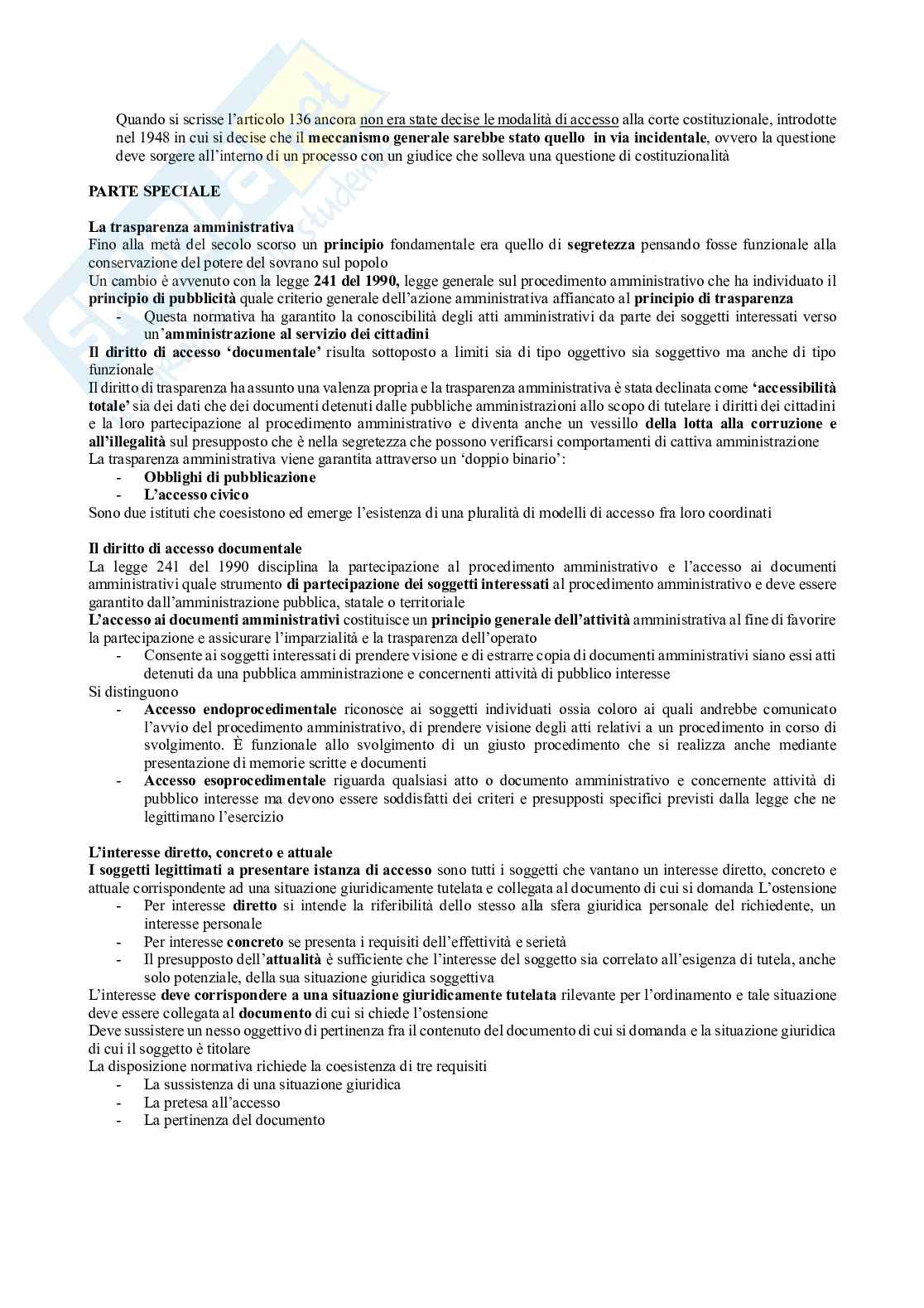 Riassunto esame Diritto pubblico, Prof. Colapietro Carlo, libro consigliato Diritto pubblico per l’economia e gli studi sociali, Colapietro, Barone, Serges Pag. 86