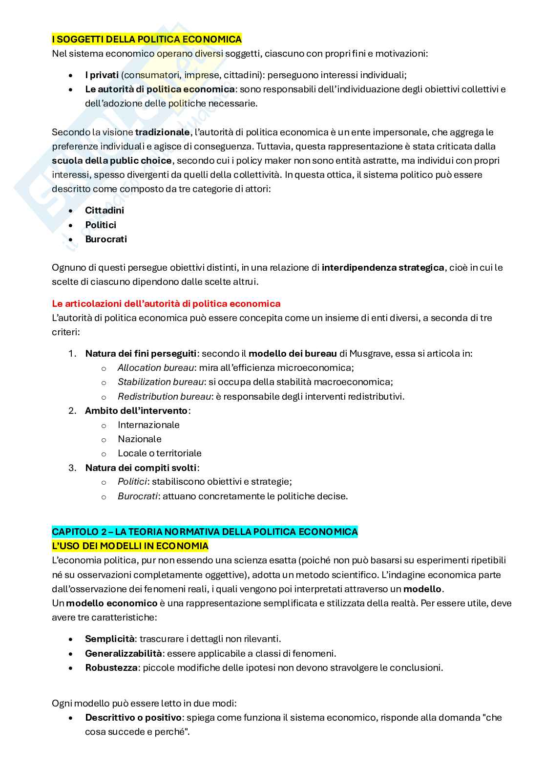 Appunti Politica economica Pag. 2